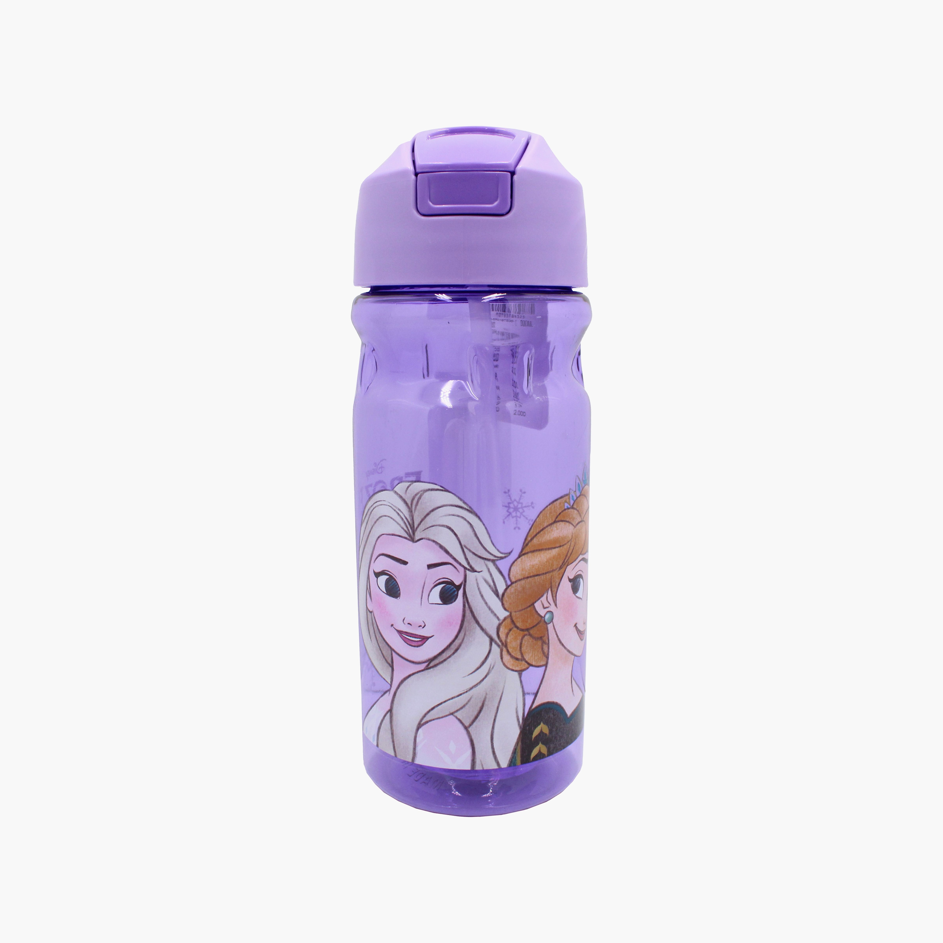 Frozen Elsa and Anna Polypropylene Water Bottle with Flip-Top Spout & Carry Handle - 600 ml-school-waterbottles-image-1