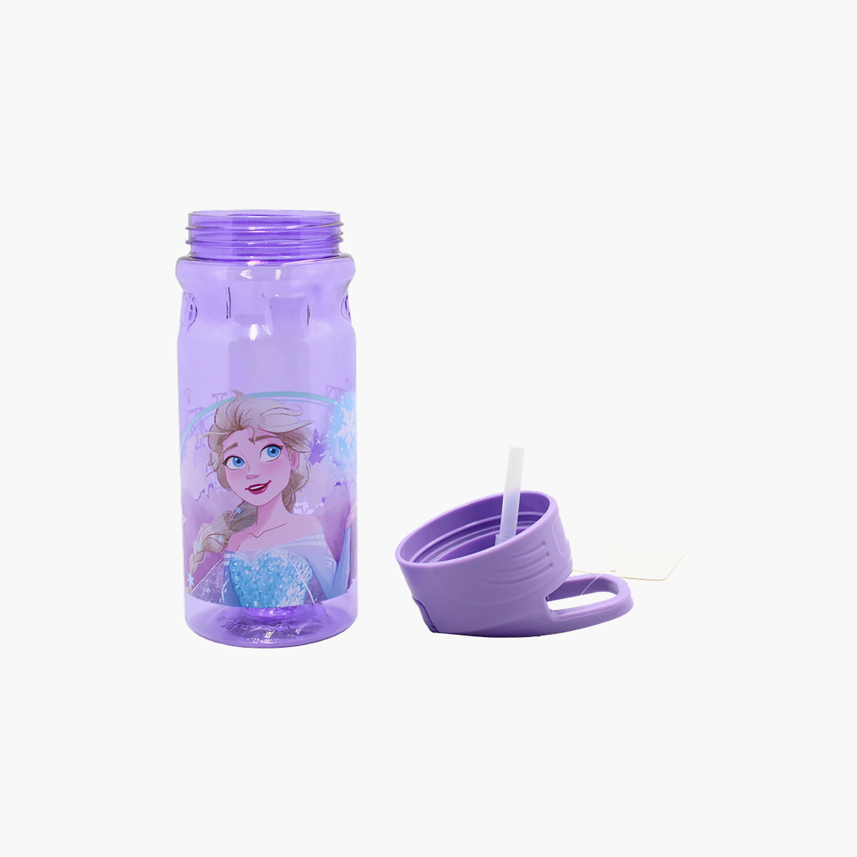 Frozen Elsa Polypropylene Water Bottle with Flip-Top Spout & Carry Handle - 600 ml-school-waterbottles-image-2