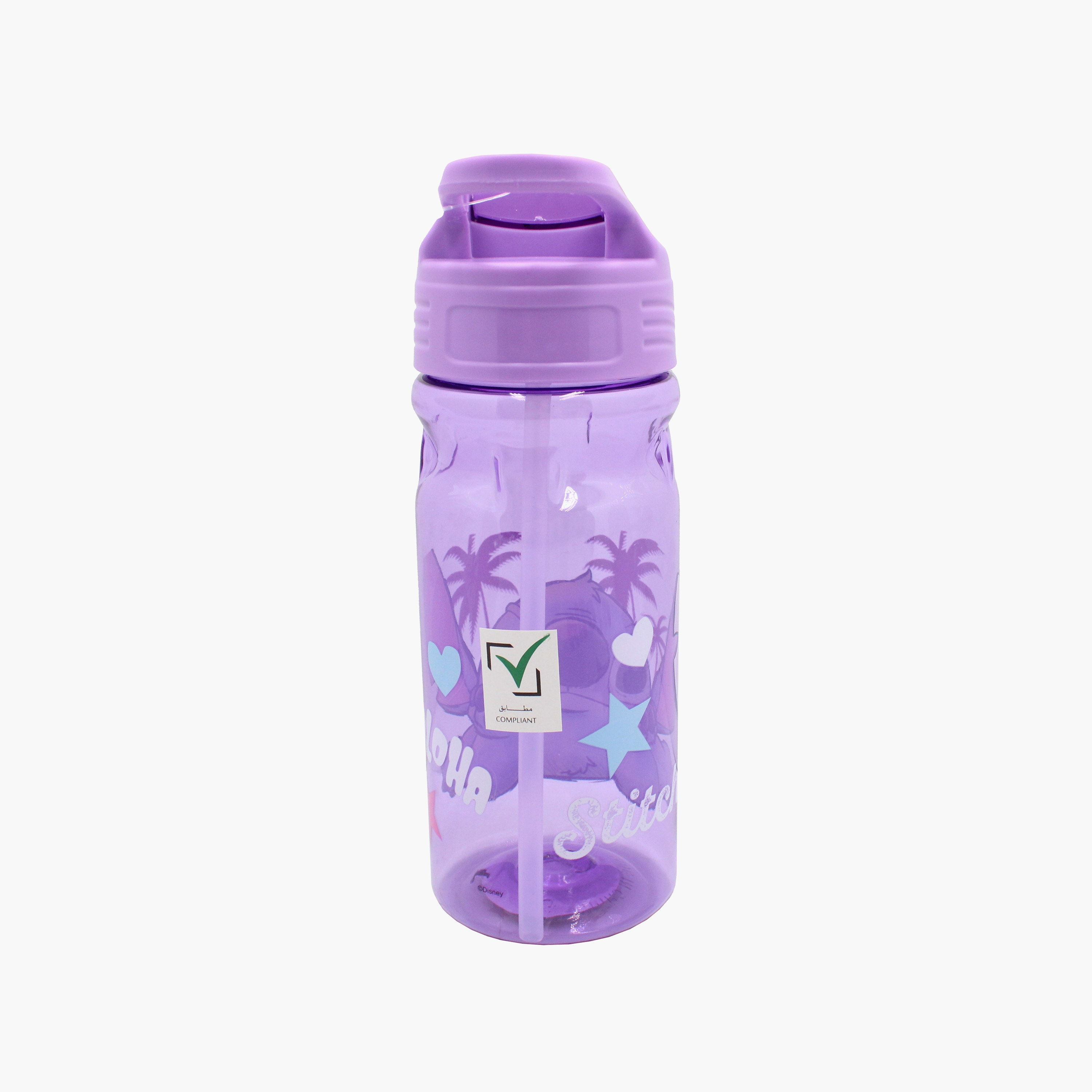 زجاجة مياه بولي بروبيلين ليلو وستيتش مع غطاء قابل للطي وخالية من البيسفينول (BPA Free) - 500 مل-school-waterbottles-image-4