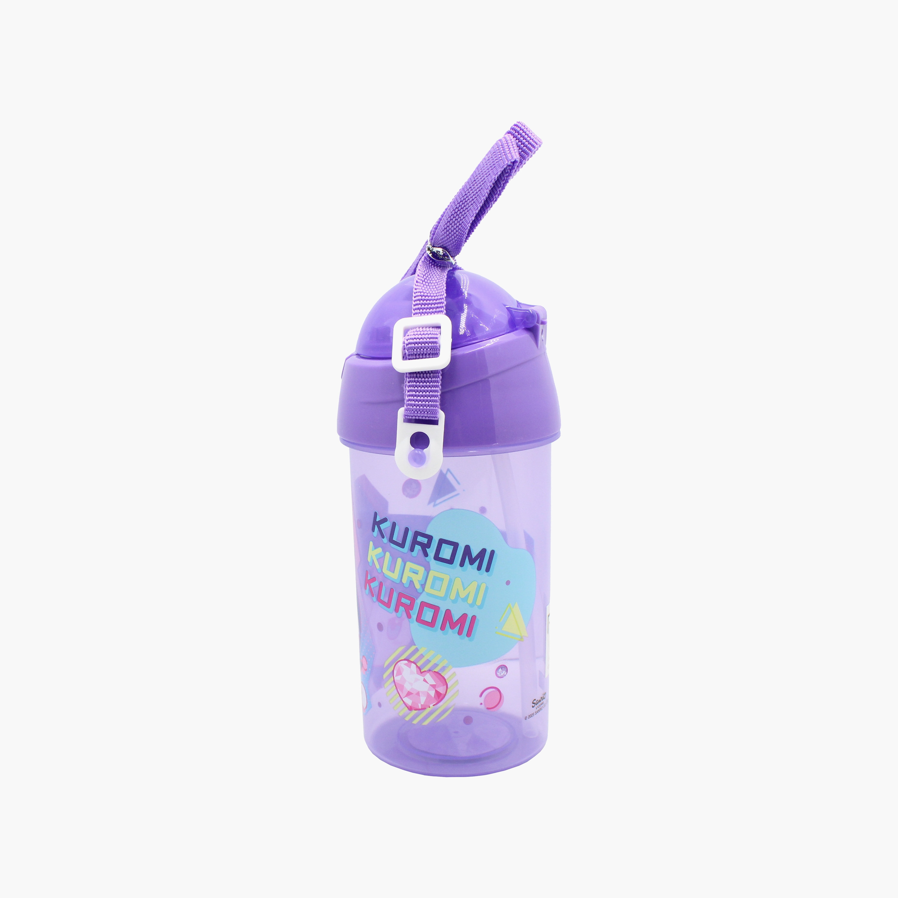 زجاجة مياه بولي بروبيلين كورومي سانريو مع فوهة منبثقة وحزام حمل - 500 مل-school-waterbottles-image-3