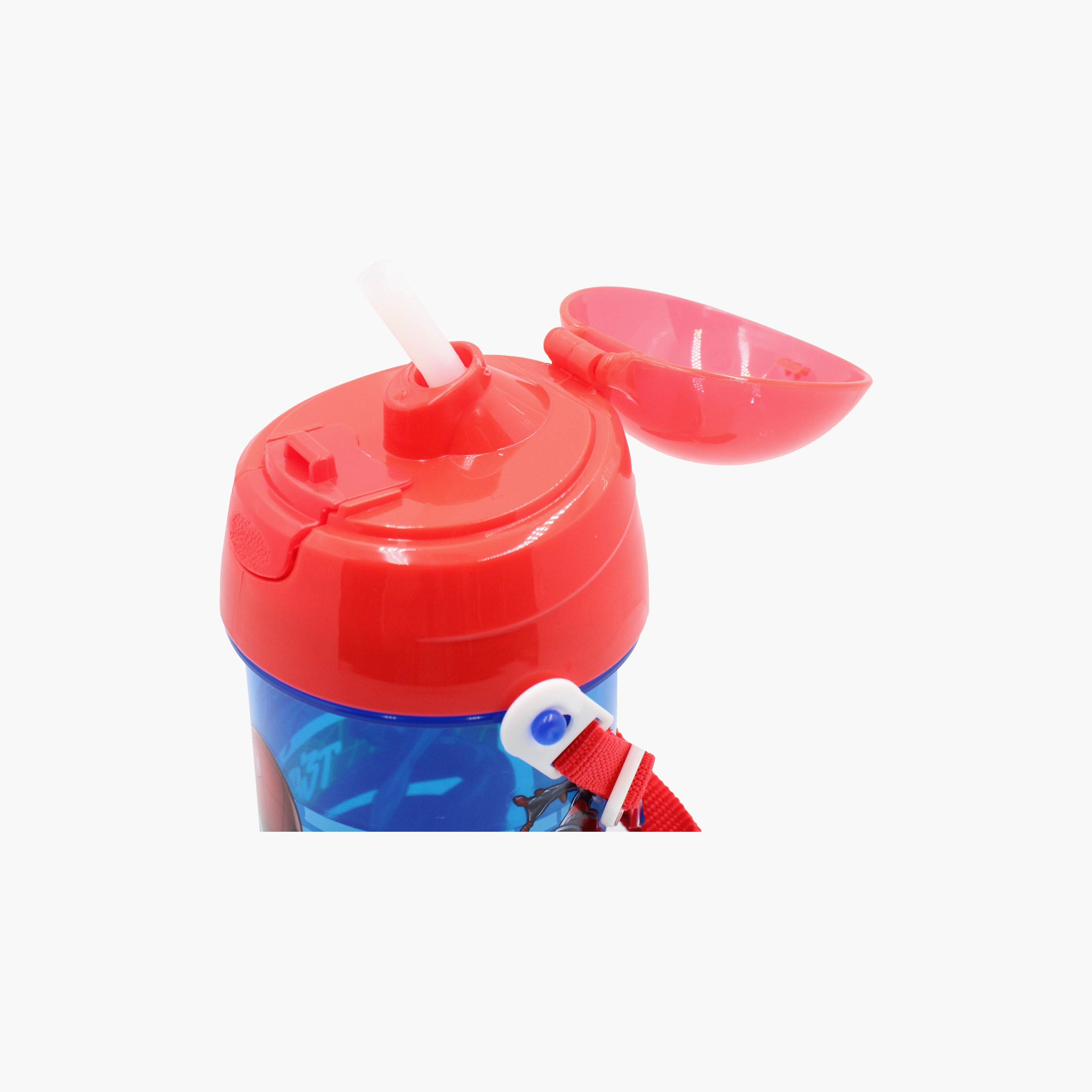 Spiderman Polypropylene Water Bottle with Pop-Up Spout & Carry Strap - 500 ml-school-waterbottles-image-6