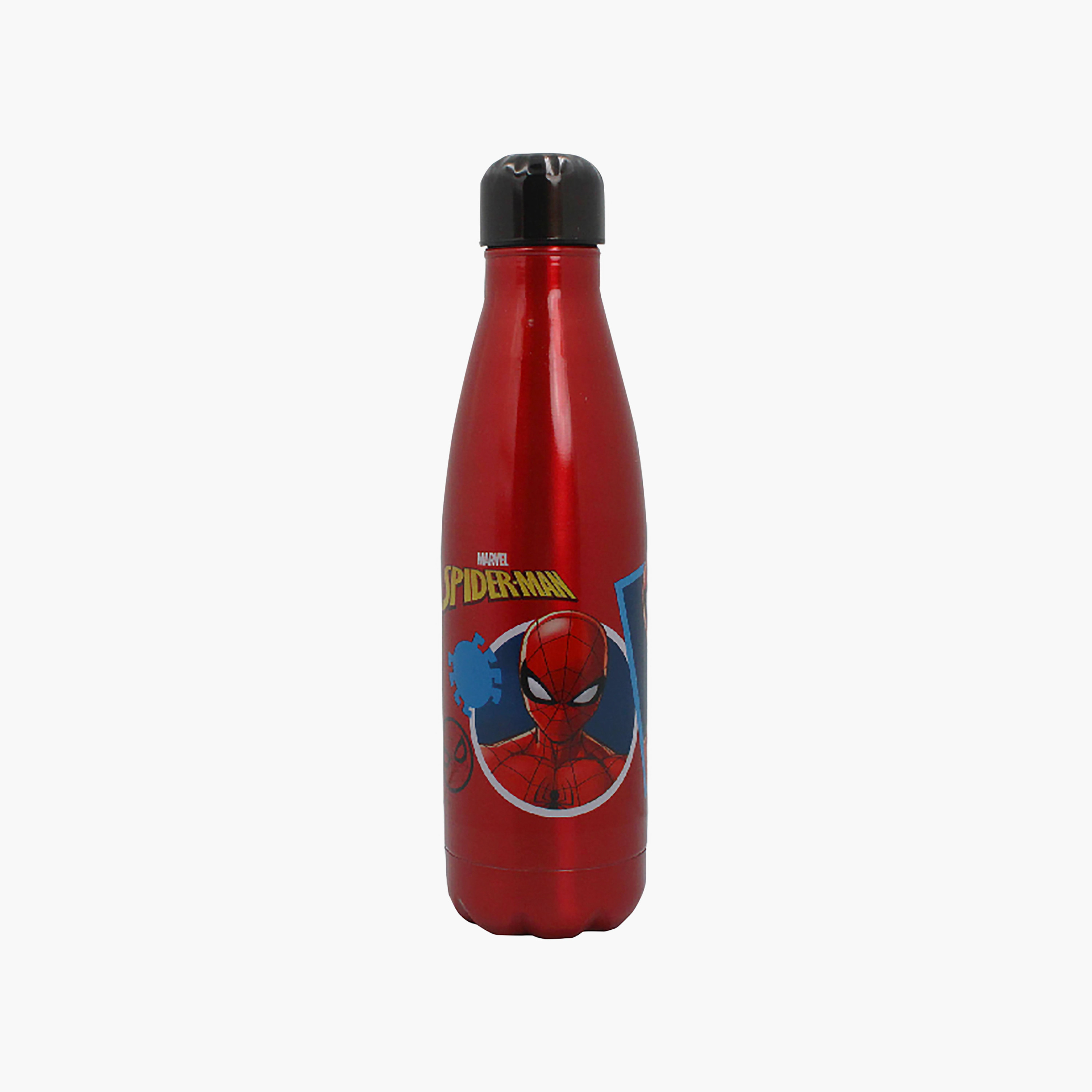 Marvel Spiderman Stainless Water Bottle with Screw On Cap & Leakproof - 600 ml-school-waterbottles-image-1