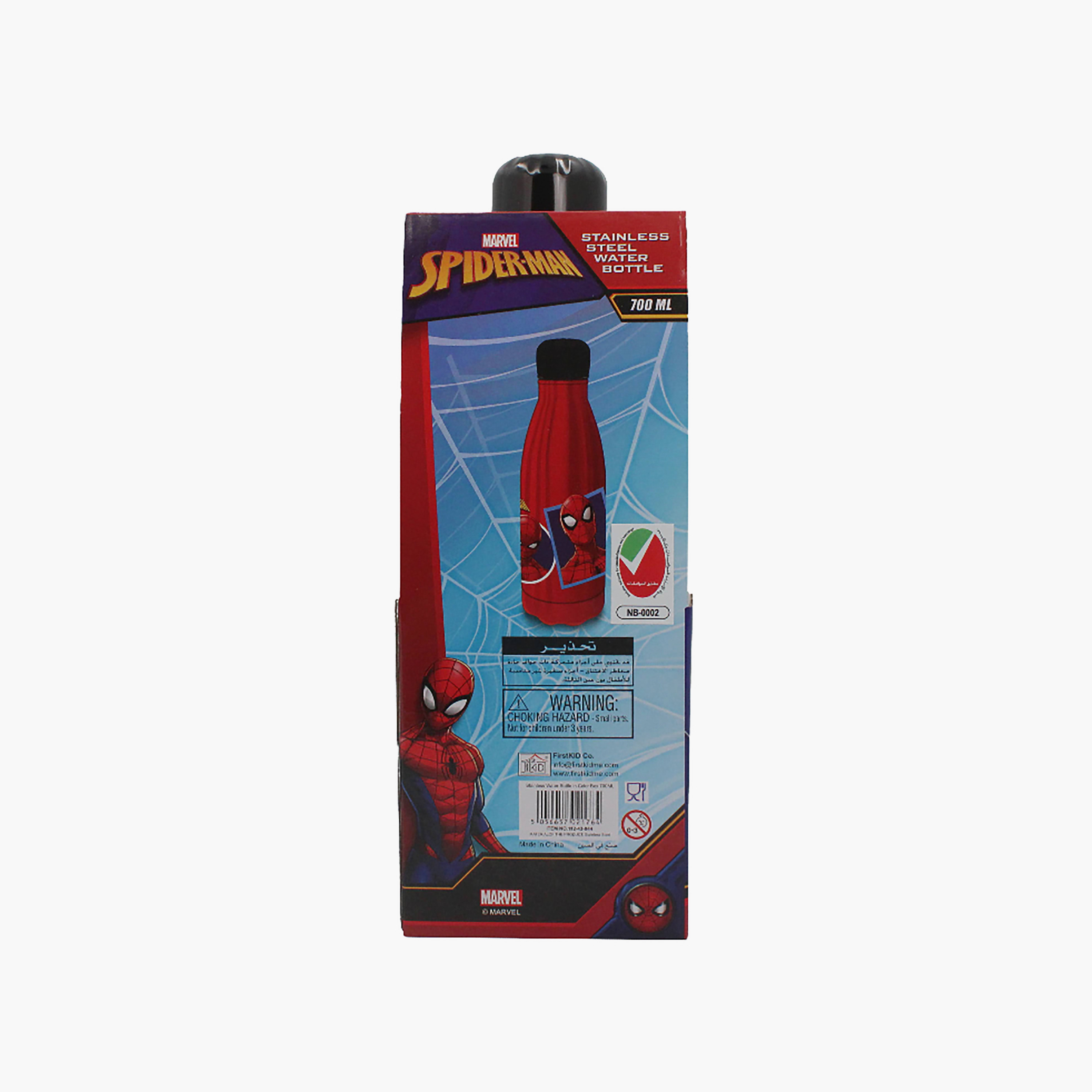 Marvel Spiderman Stainless Water Bottle with Screw On Cap & Leakproof - 600 ml-school-waterbottles-image-3