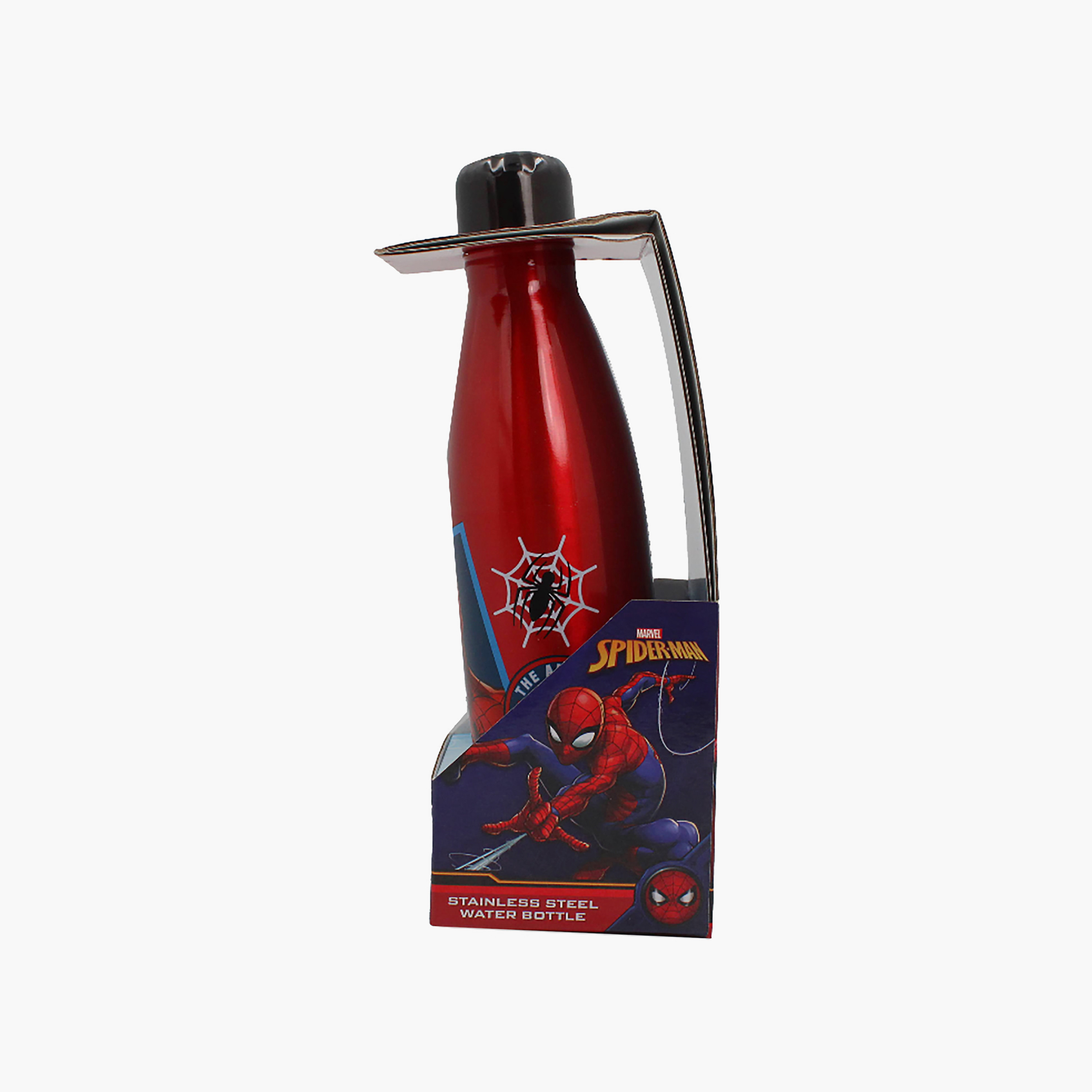 Marvel Spiderman Stainless Water Bottle with Screw On Cap & Leakproof - 600 ml-school-waterbottles-image-4