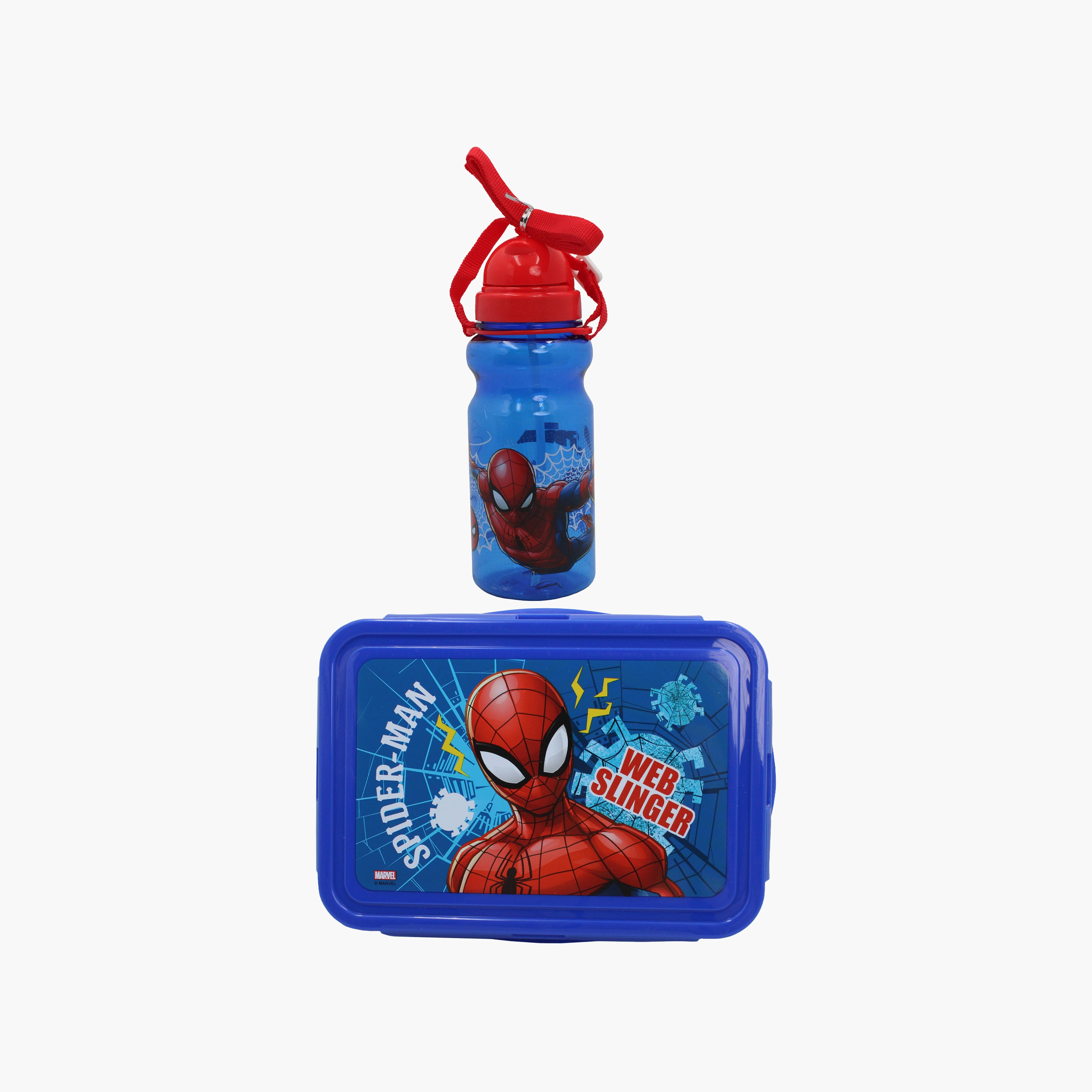 Marvel Spider-Man 2-Piece Lunch Bag Set for Boys 3-5 Yrs with Water Bottle-school-lunchessentials-sets-image-1