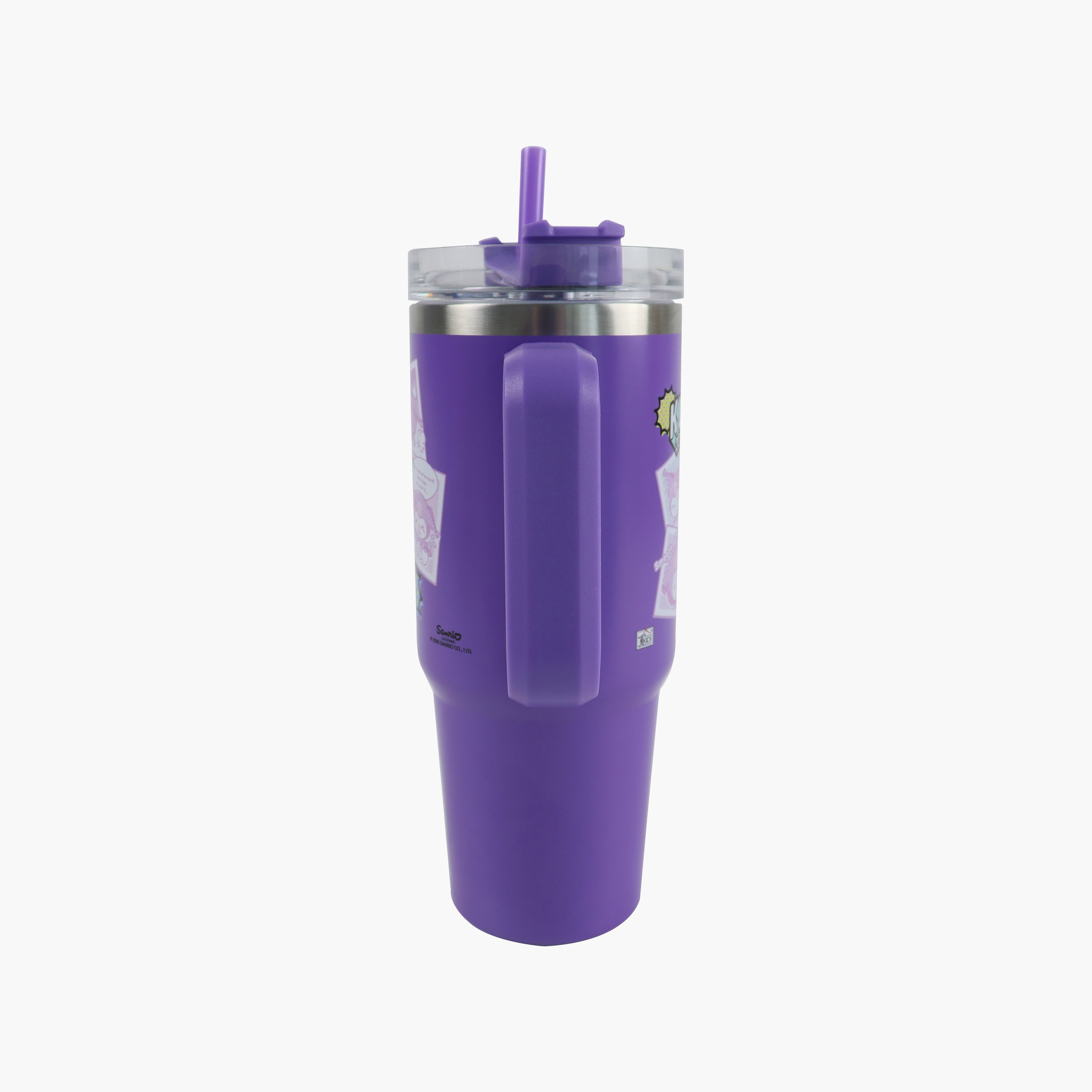 Sanrio Kuromi Stainless Steel Tumbler with Side Handle - 887 ml-baby-feeding-mealtimeessentials-image-5