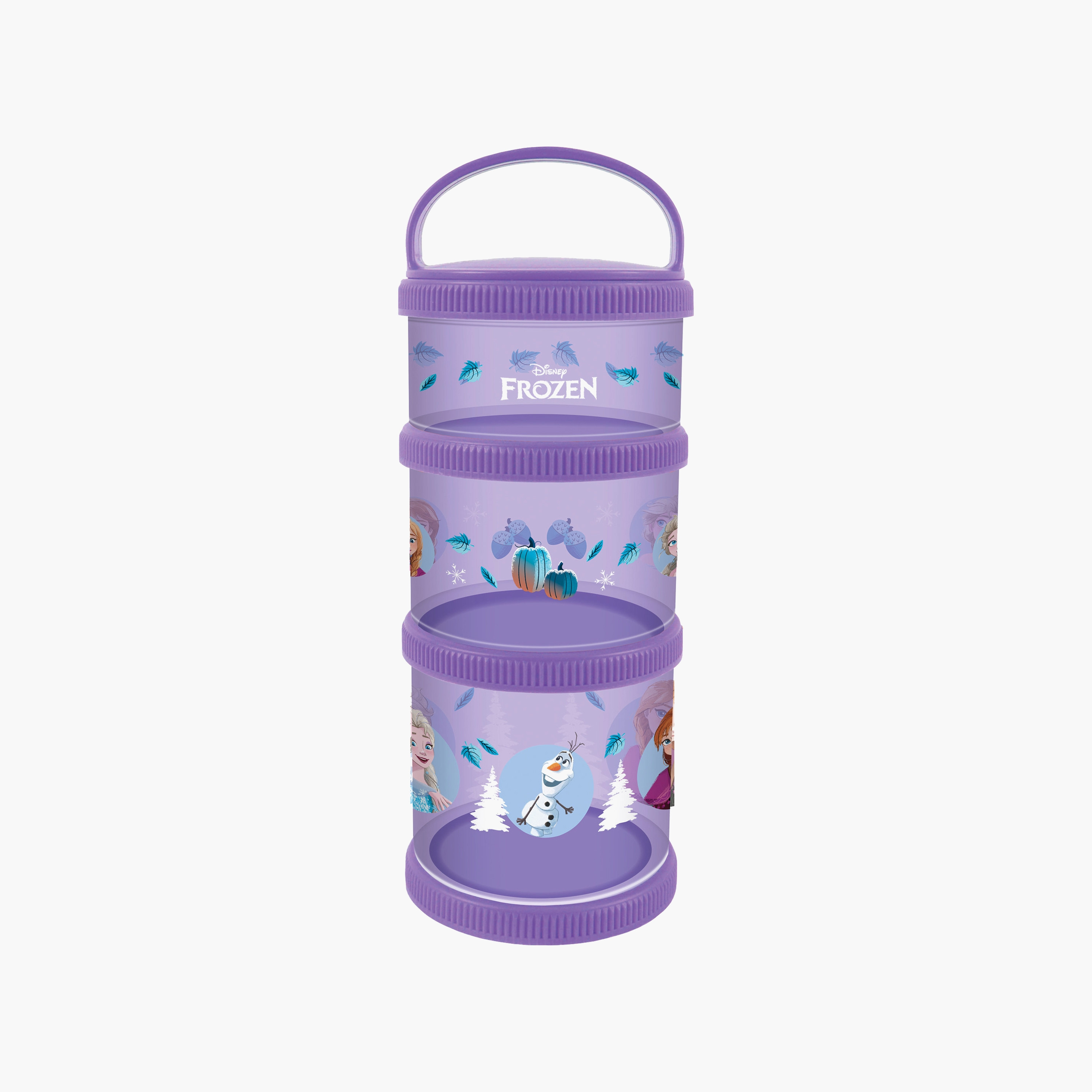 صندوق وجبات خفيفة (سناك بوكس) ديزني فروزن 3 قطع مع مقبض حمل-baby-feeding-mealtimeessentials-image-1
