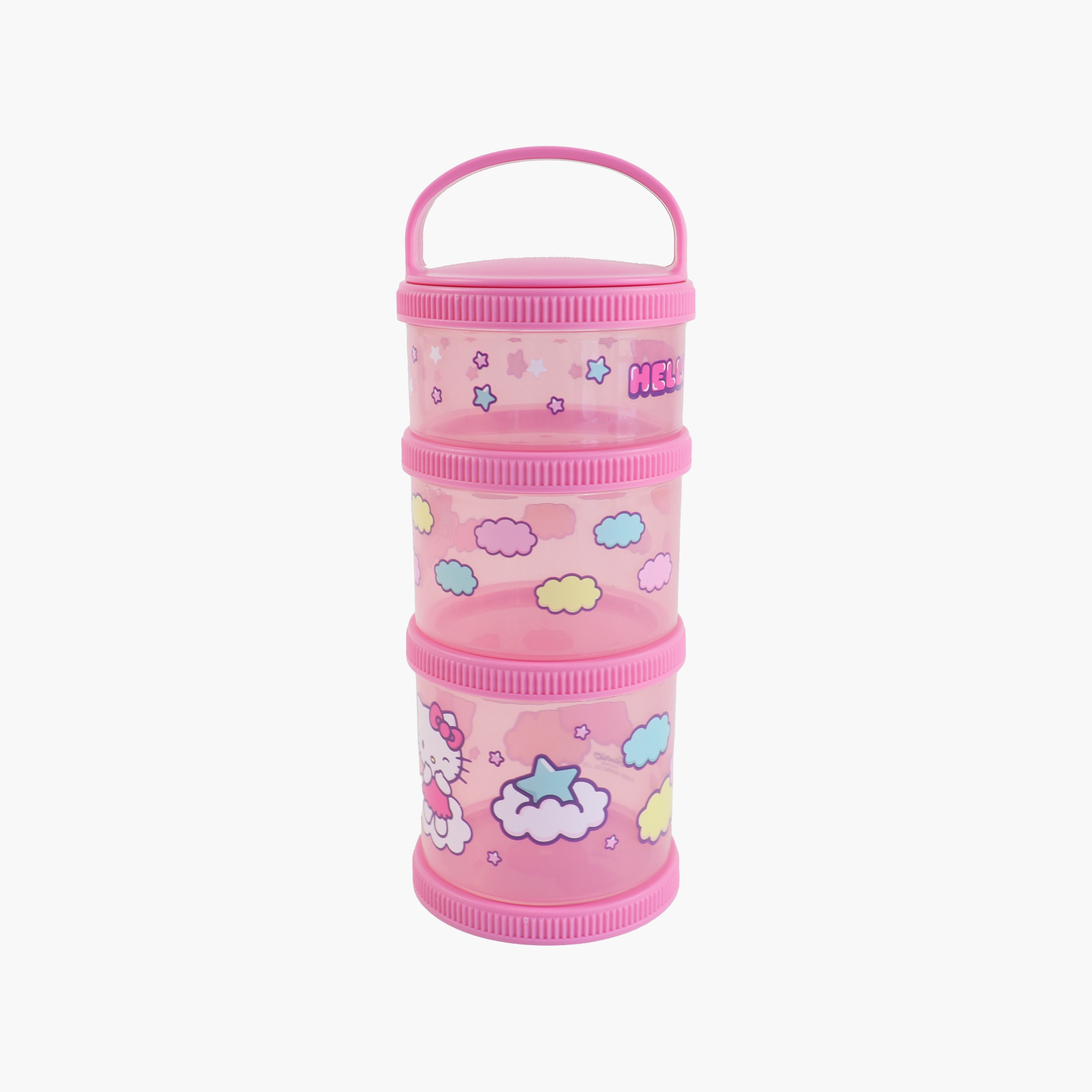 صندوق وجبات خفيفة (سناك بوكس) سانريو هيلو كيتي 3 قطع مع مقبض حمل-baby-feeding-mealtimeessentials-image-4