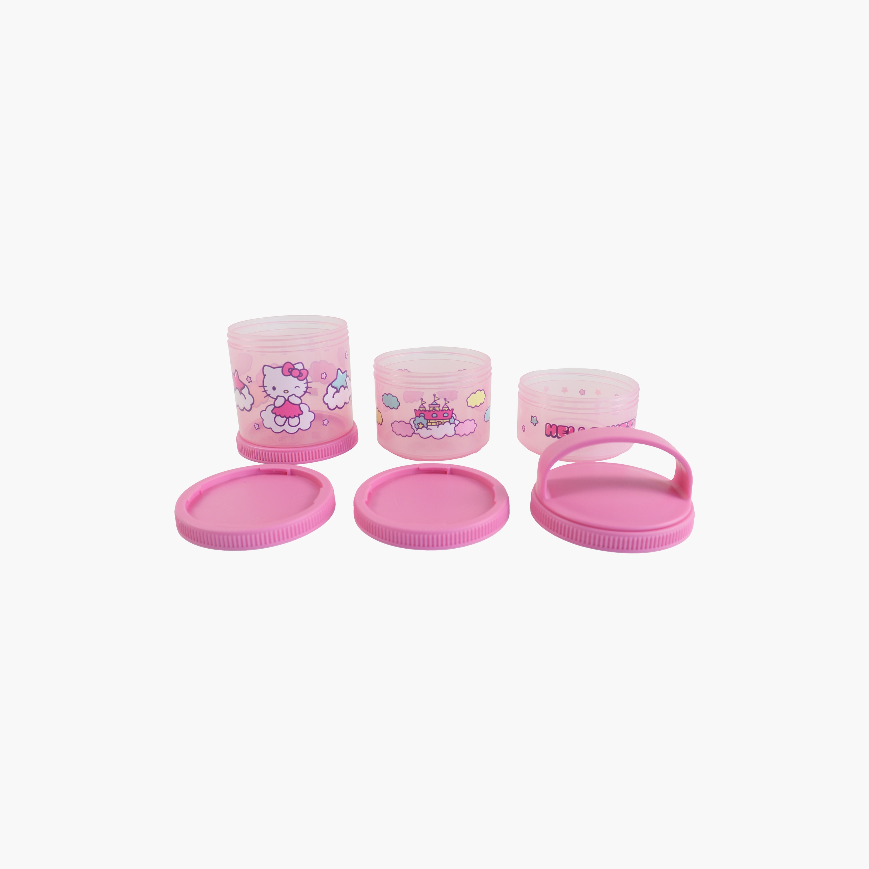 صندوق وجبات خفيفة (سناك بوكس) سانريو هيلو كيتي 3 قطع مع مقبض حمل-baby-feeding-mealtimeessentials-image-6