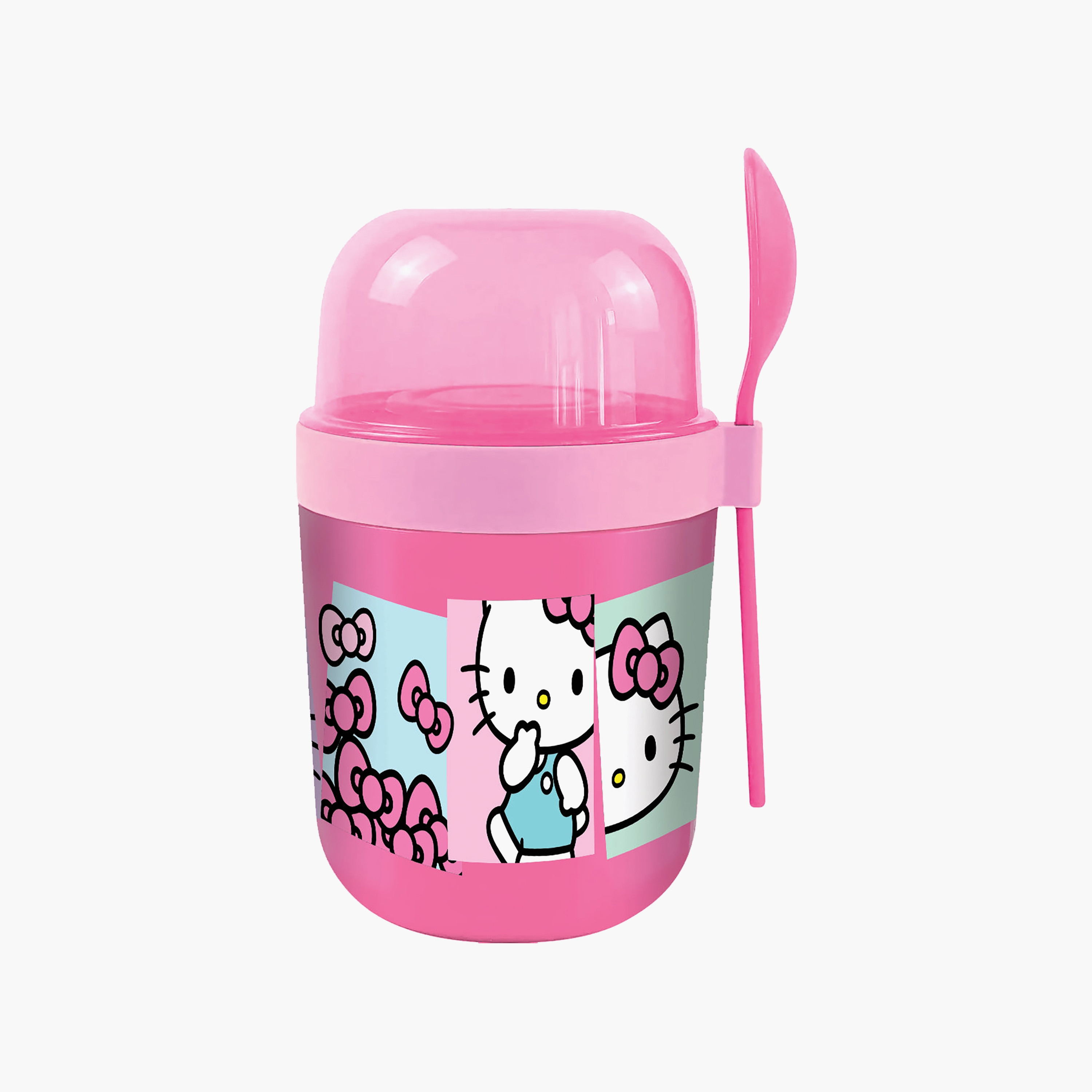 وعاء حفظ طعام معزول (حافظة حرارية) هيلو كيتي للبنات مع ملعقة-school-lunchessentials-lunchboxes-image-4
