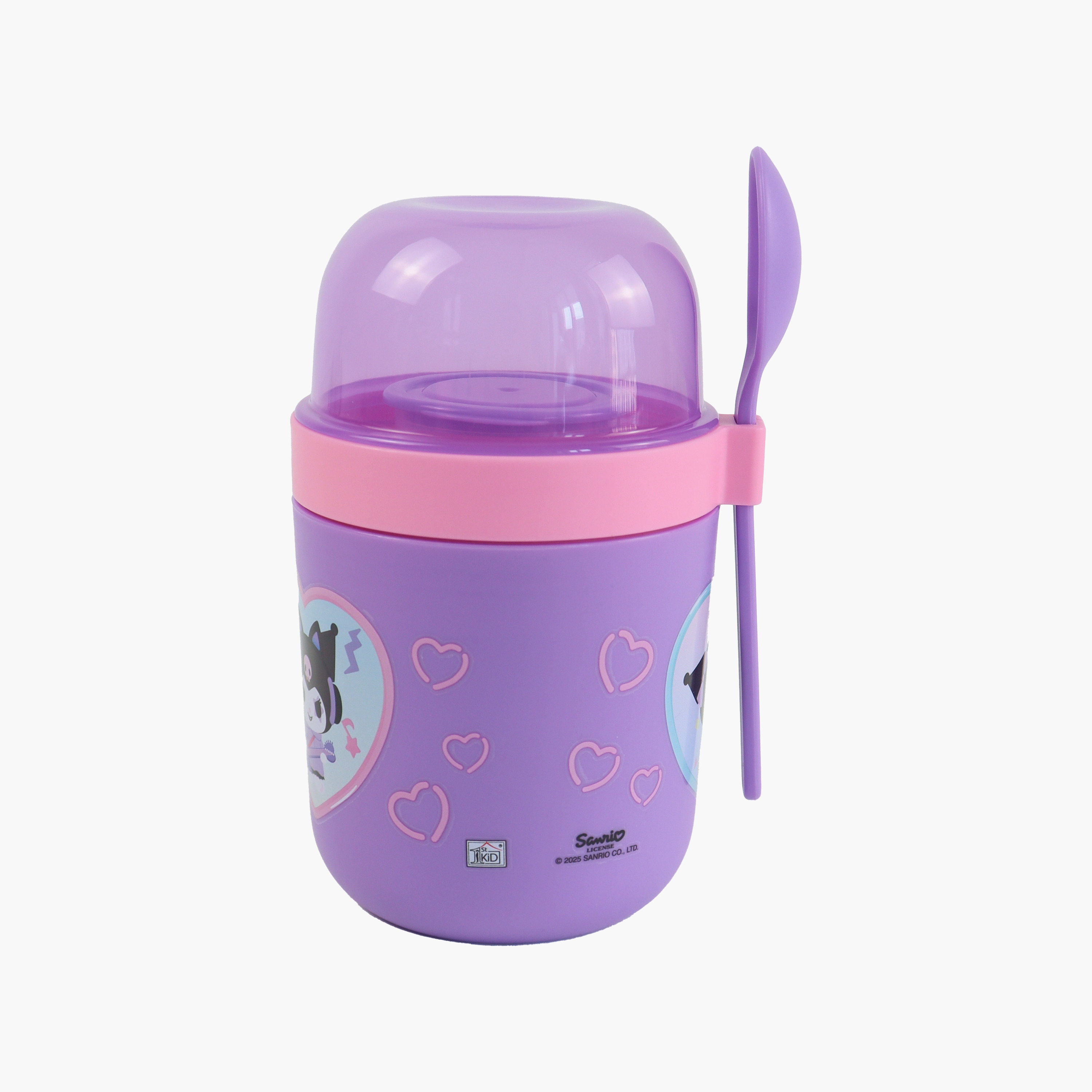Kuromi Insulated Food Jar for Girls with Spoon-school-lunchessentials-lunchboxes-image-2
