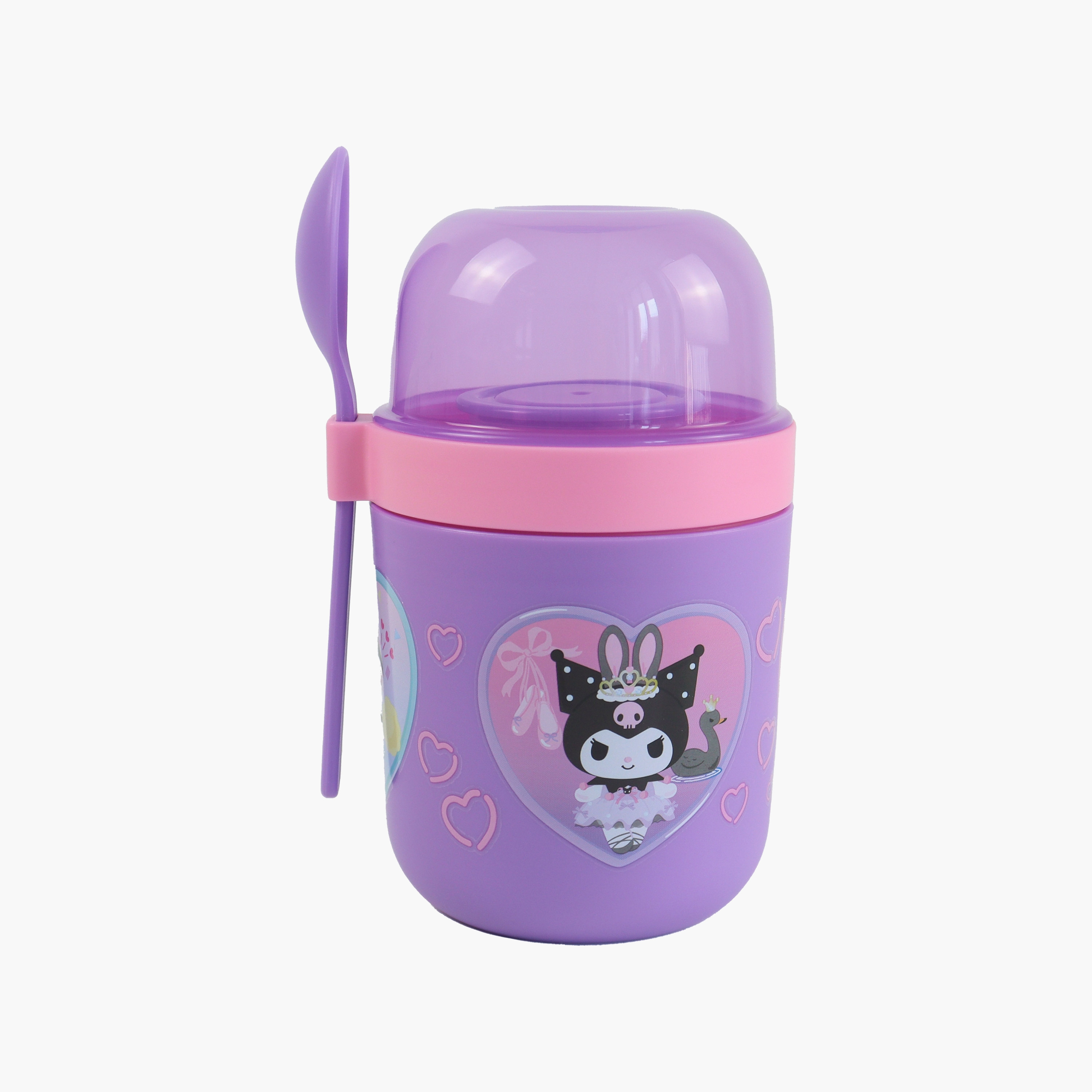 Kuromi Insulated Food Jar for Girls with Spoon-school-lunchessentials-lunchboxes-image-4