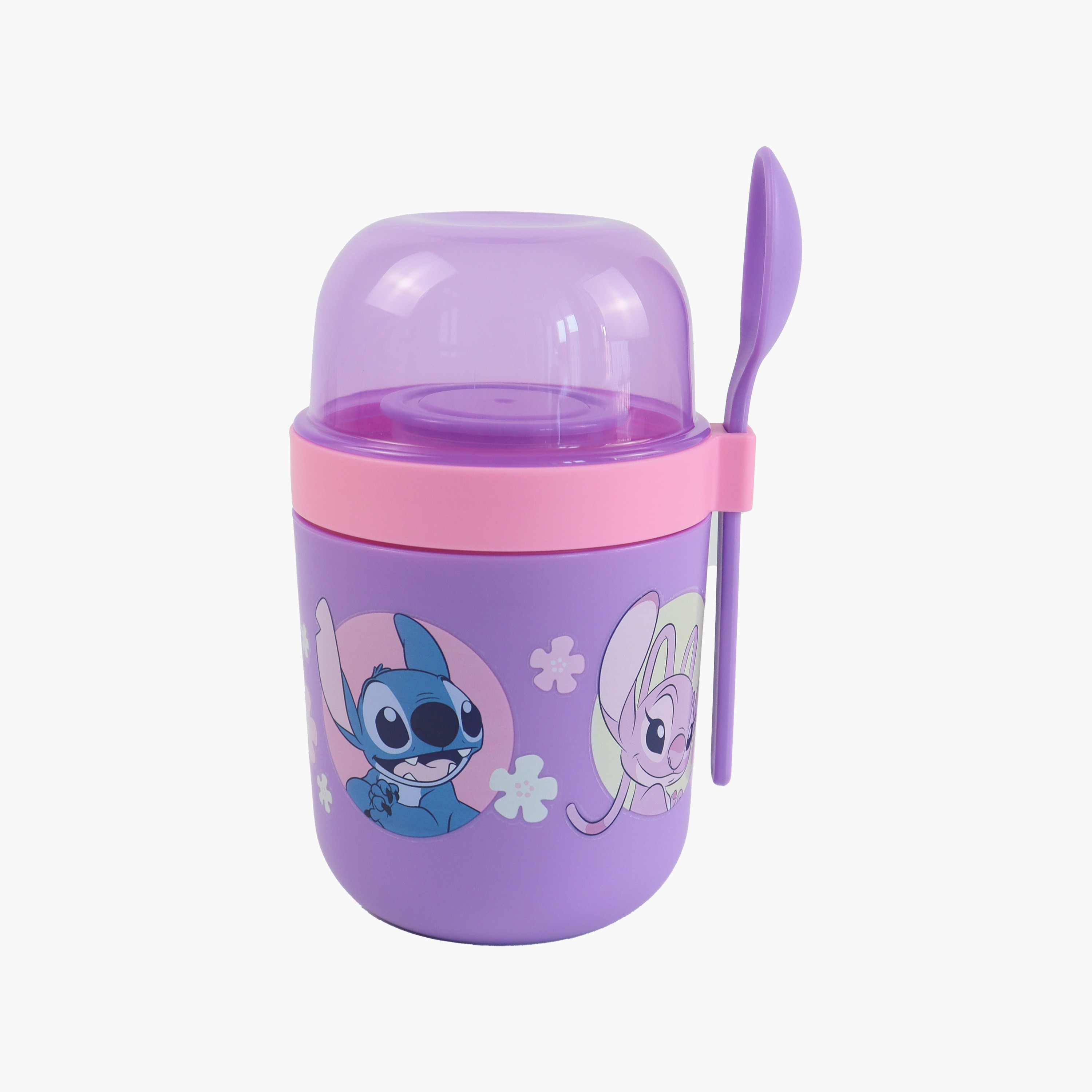 وعاء حفظ طعام معزول (حافظة حرارية) ستيتش للبنات مع ملعقة-school-lunchessentials-lunchboxes-image-2