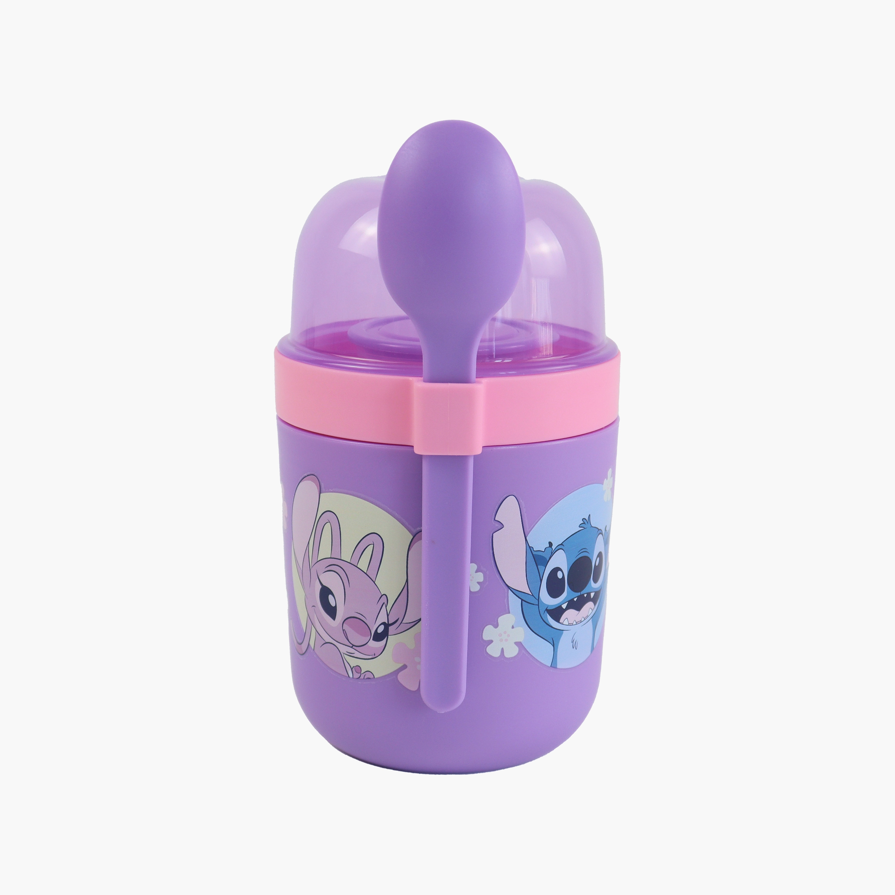 وعاء حفظ طعام معزول (حافظة حرارية) ستيتش للبنات مع ملعقة-school-lunchessentials-lunchboxes-image-3