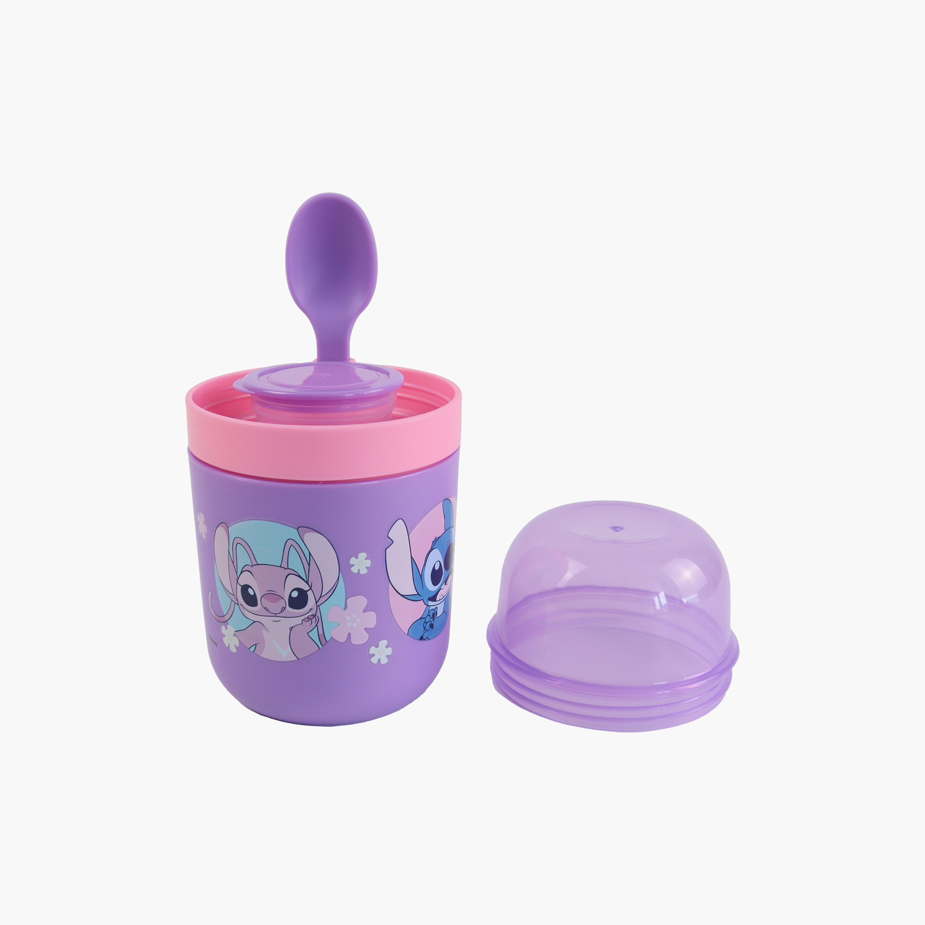 وعاء حفظ طعام معزول (حافظة حرارية) ستيتش للبنات مع ملعقة-school-lunchessentials-lunchboxes-image-6
