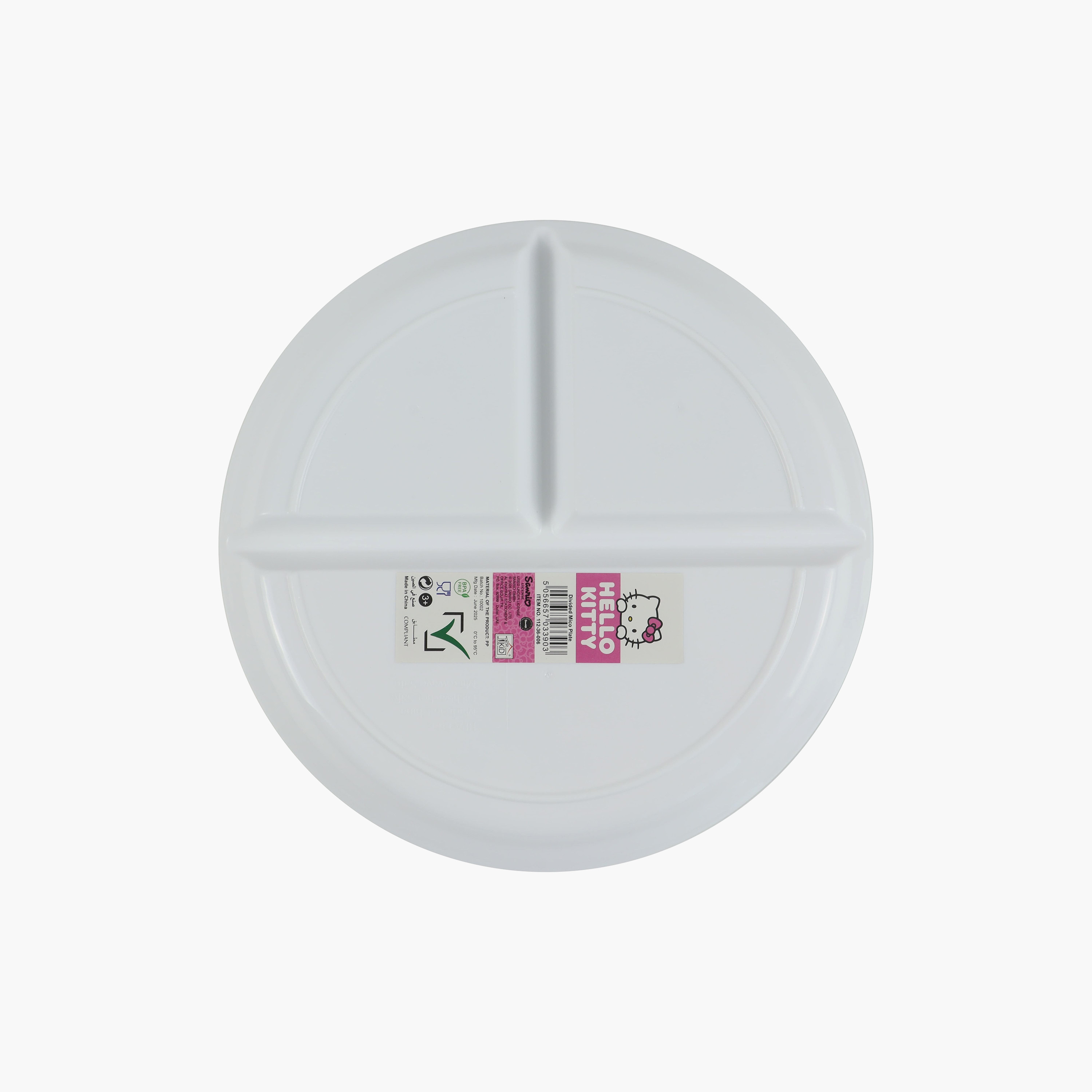 Saniro Hello Kitty Divided Premium Mico Mealtime Plate-baby-feeding-mealtimeessentials-image-4