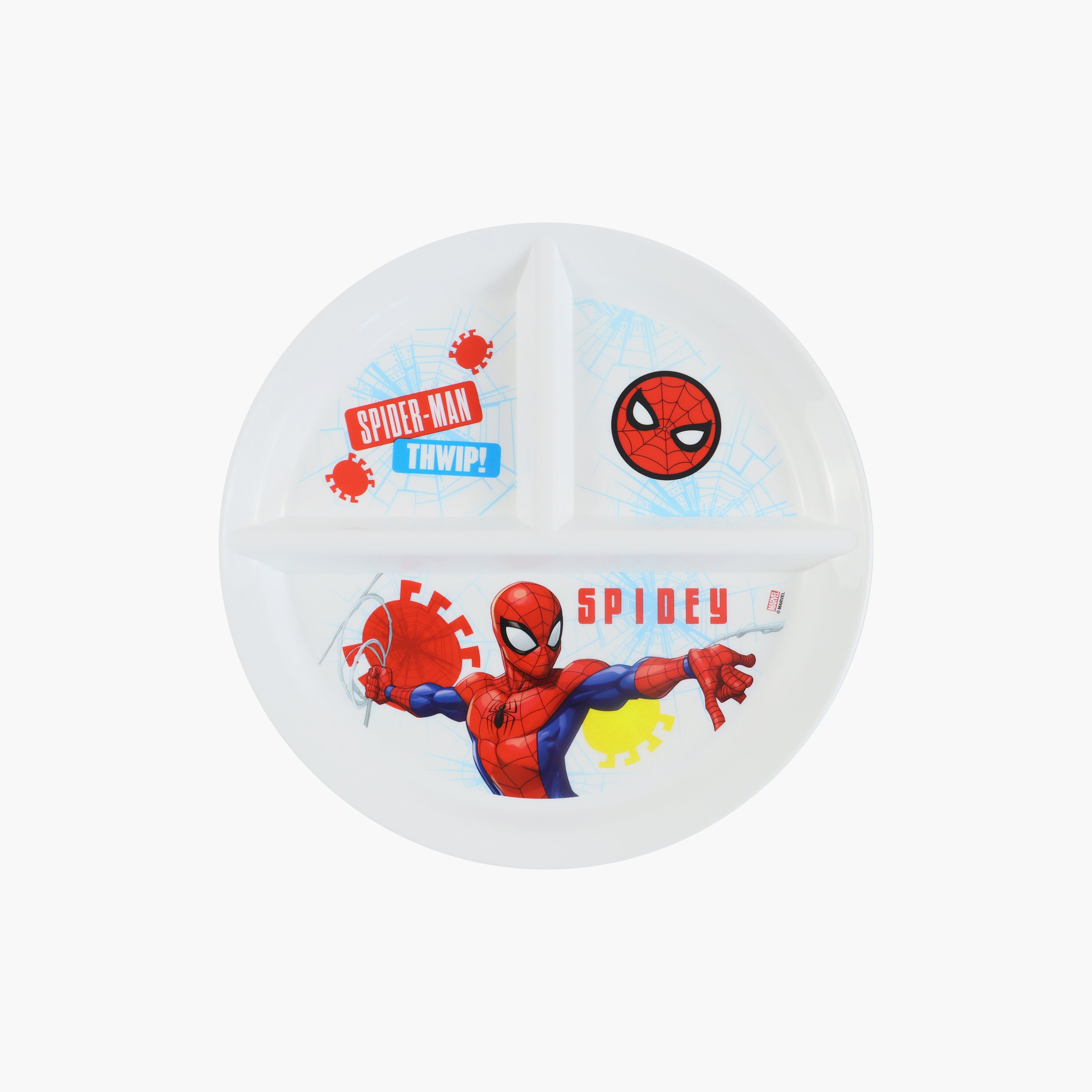 Marvel Spiderman Divided Premium Mico Mealtime Plate-baby-feeding-mealtimeessentials-image-1