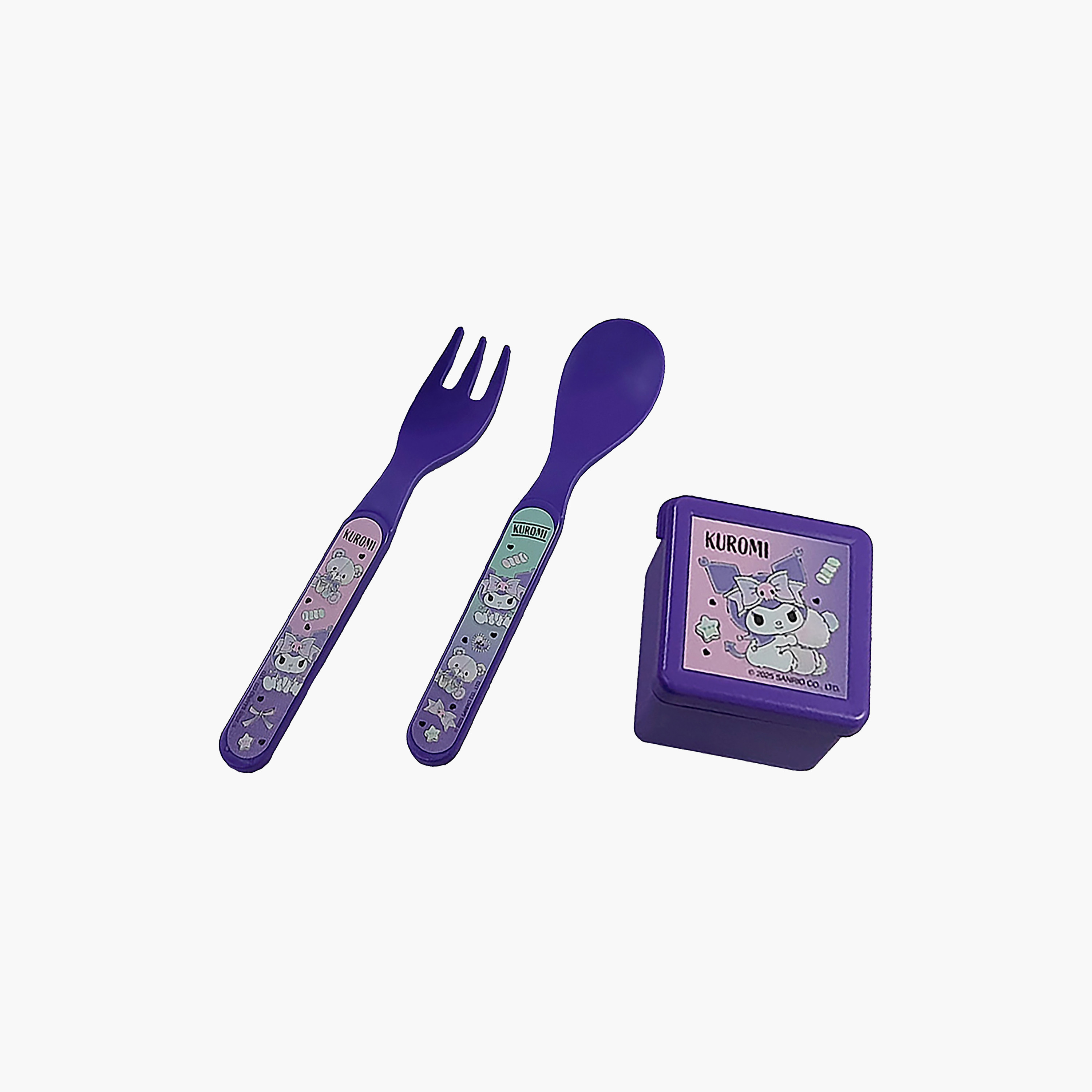 Kuromi Bento Lunch Box for Girls with Cutlery-school-lunchessentials-lunchboxes-image-3