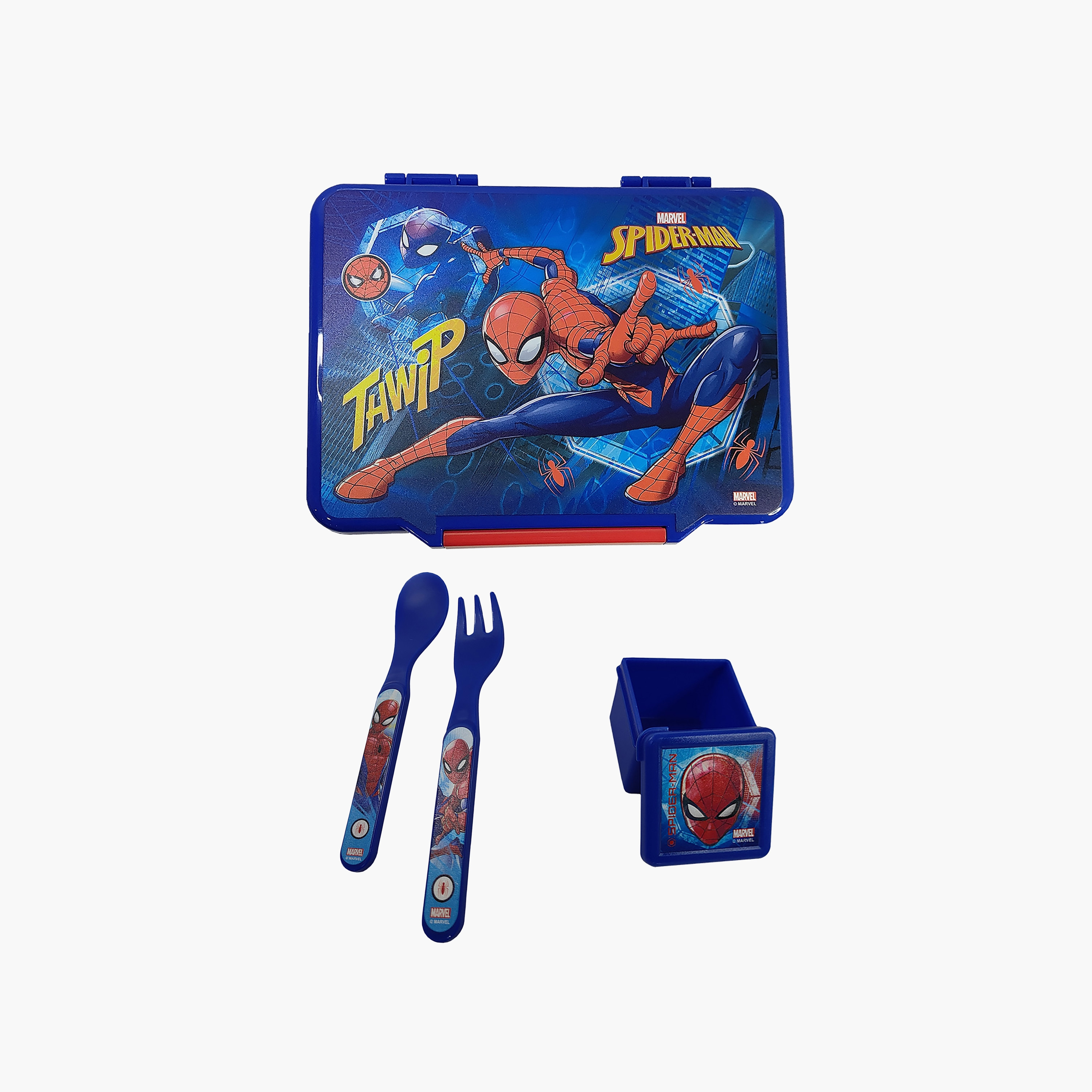 Marvel Spiderman Bento Lunch Box for Boys with Cutlery-school-lunchessentials-lunchboxes-image-1