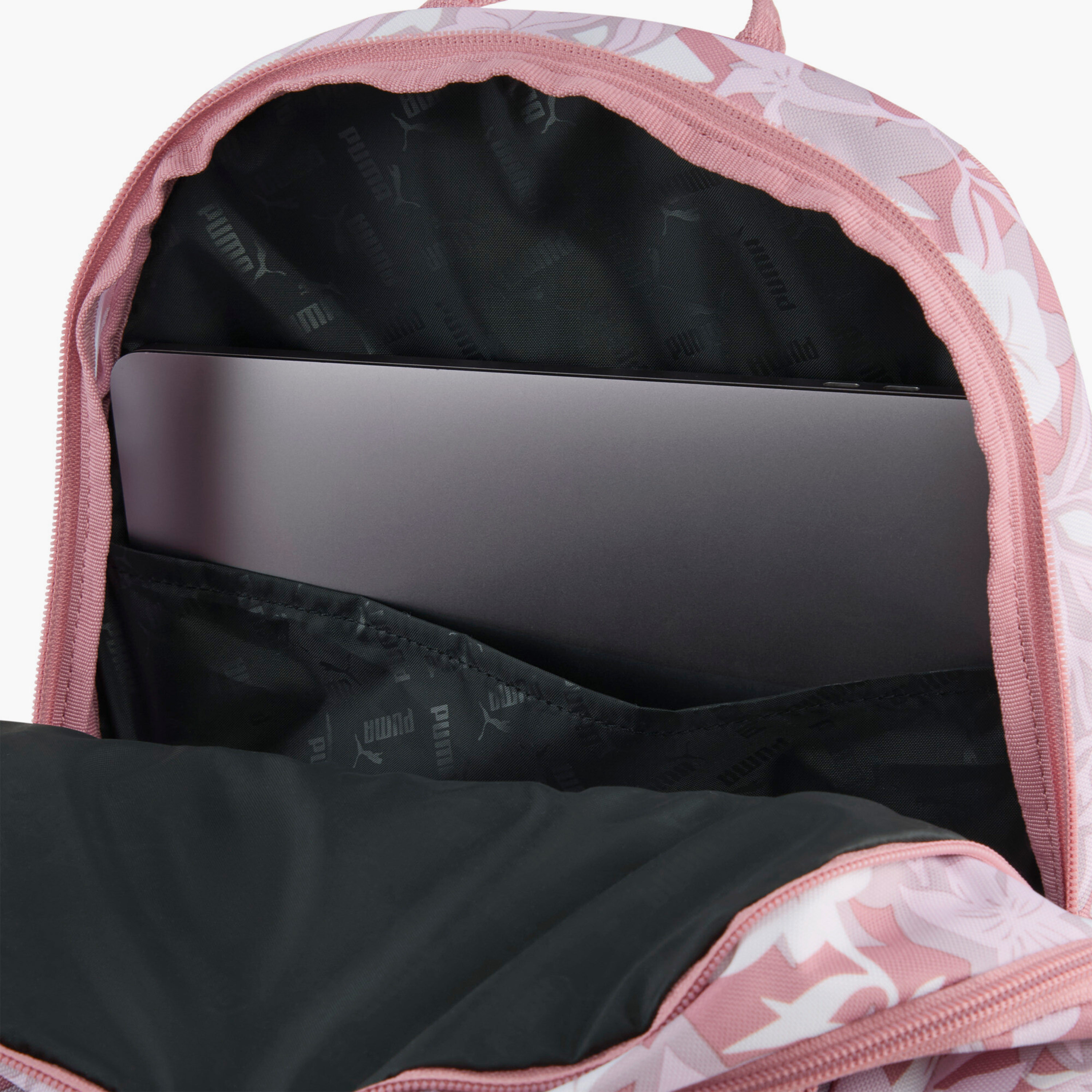 شنطة ظهر بجيب لابتوب وطبعات زهرية للبنات من 5-13 سنة من بوما-school-bagsandbackpacks-backpacks-image-3
