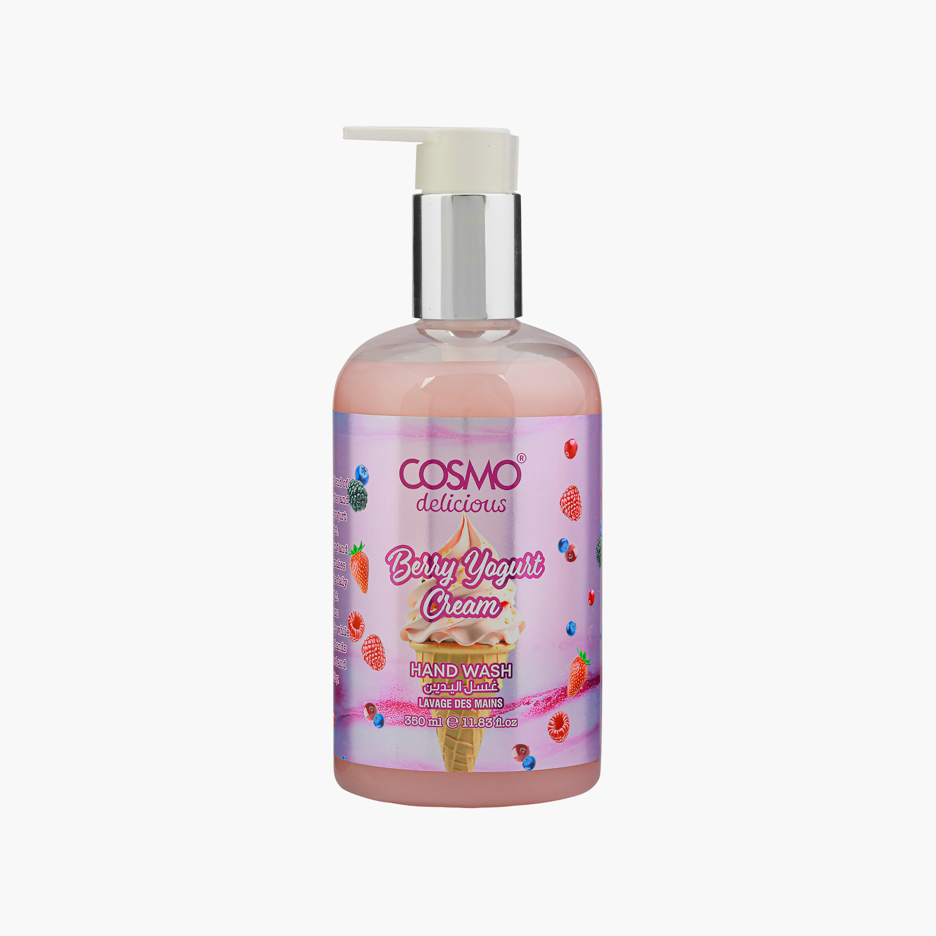 غسول اليدين كوزمو ديليشوس برائحة التوت والزبادي الكريمي 350 مل-beautyandpersonalcare-bathandbody-bathandshower-soaps-image-1