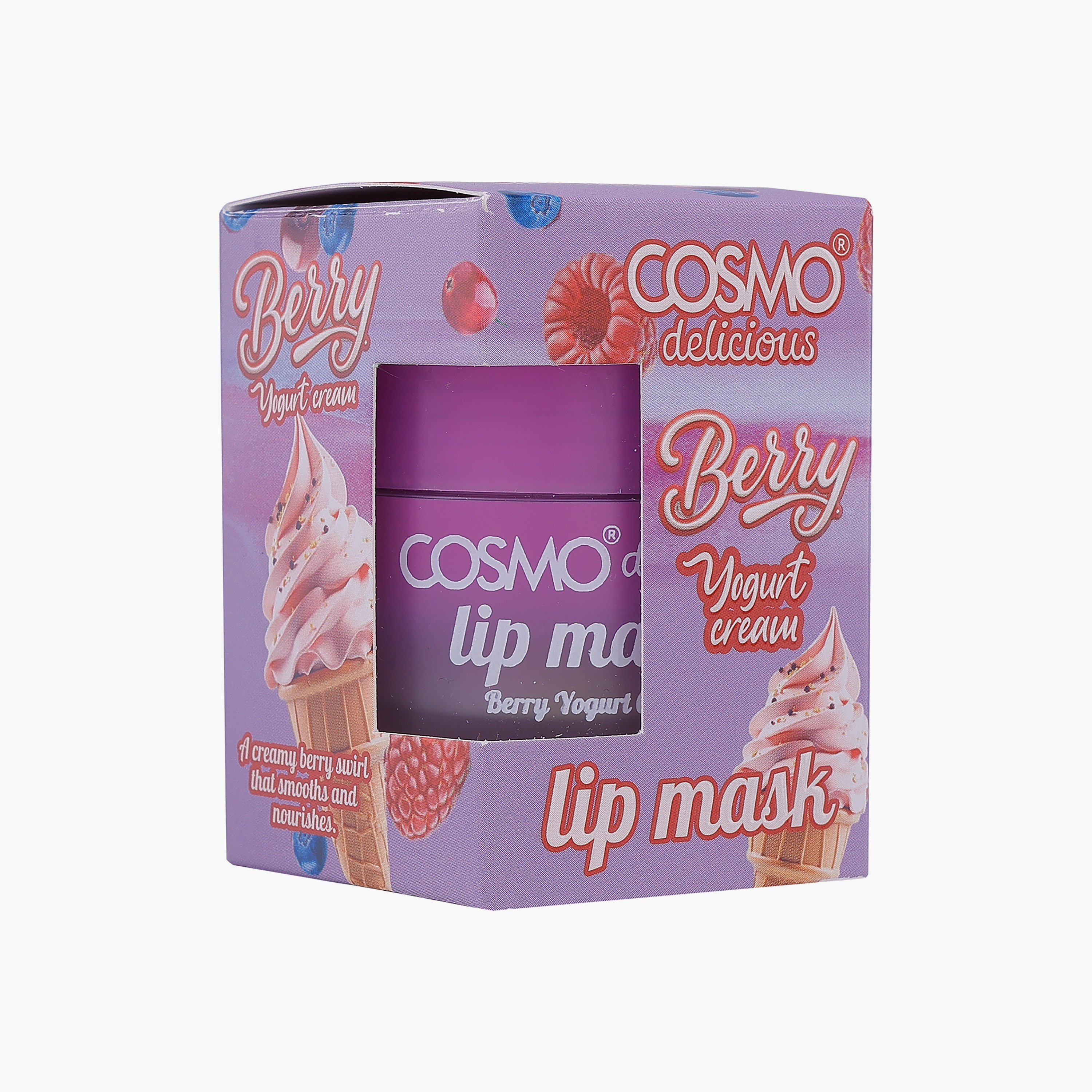 Cosmo Delicious Berry Yogurt Cream Lip Mask 20gm-beautyandpersonalcare-skin-lipcare-lipbalm-image-2