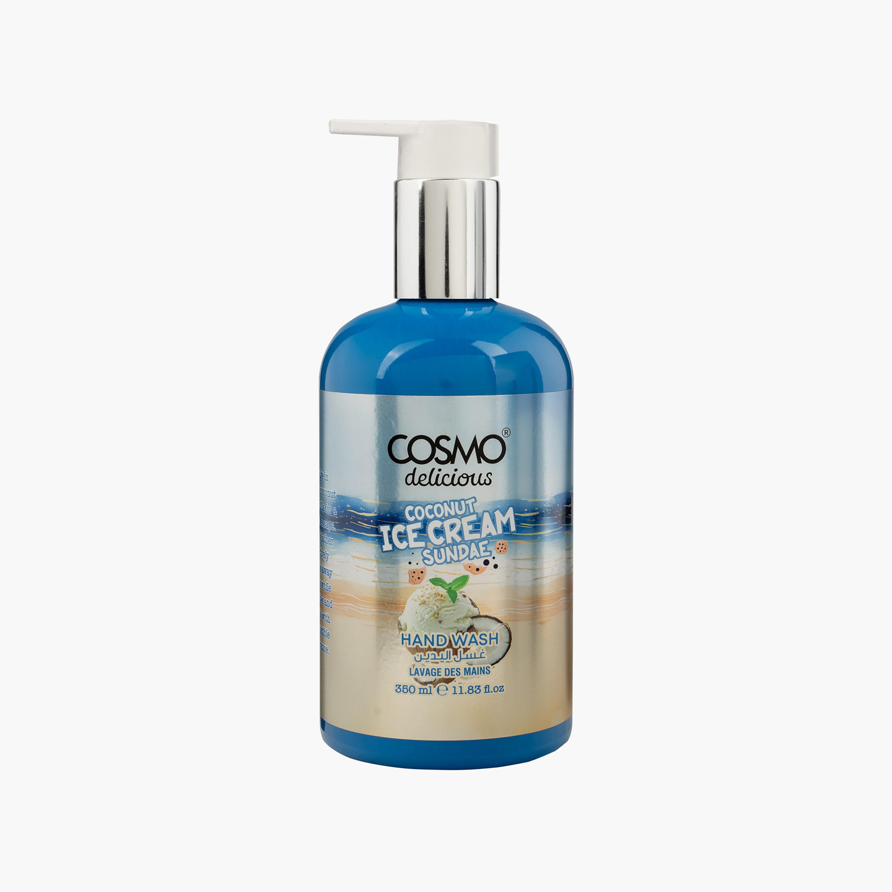 غسول اليدين كوزمو ديليشوس بنكهة آيس كريم جوز الهند، 350 مل-beautyandpersonalcare-bathandbody-bathandshower-soaps-image-1