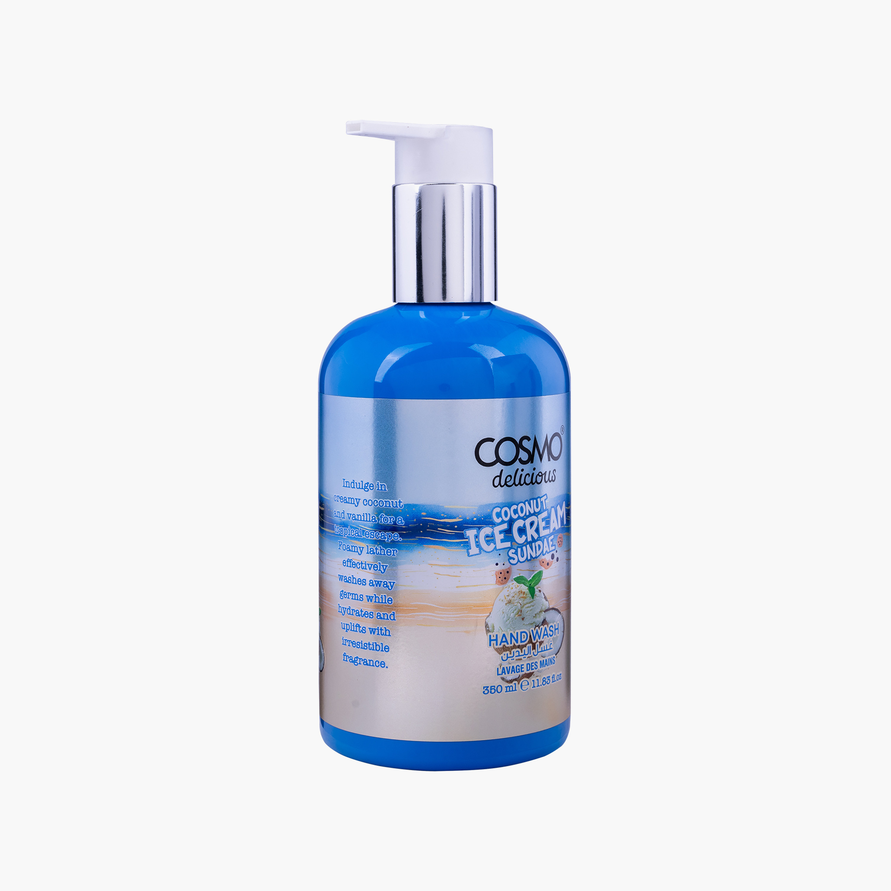 غسول اليدين كوزمو ديليشوس بنكهة آيس كريم جوز الهند، 350 مل-beautyandpersonalcare-bathandbody-bathandshower-soaps-image-2