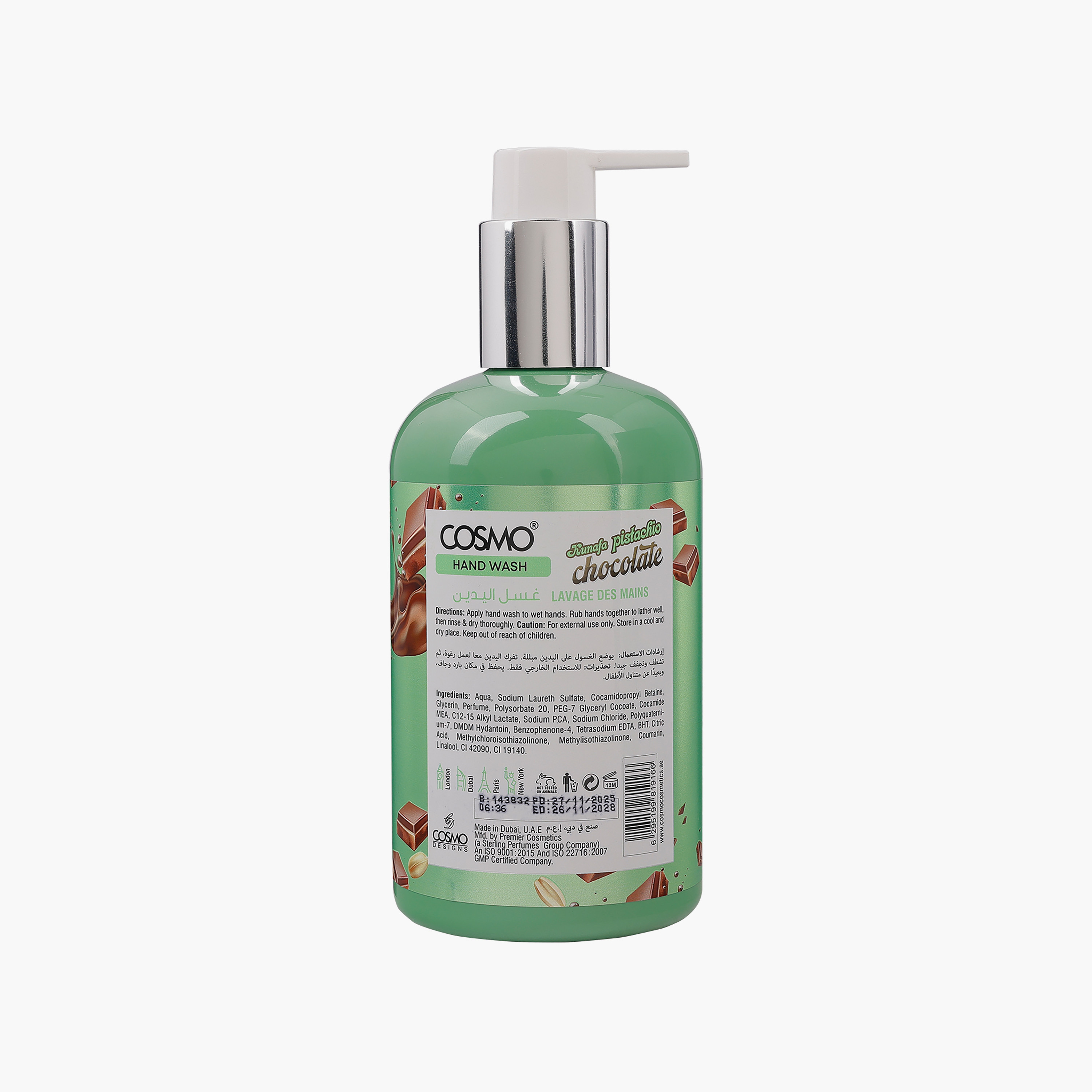 Cosmo Delicious Kunafa Pistachio Choco Hand Wash 350Ml-beautyandpersonalcare-bathandbody-bathandshower-soaps-image-2