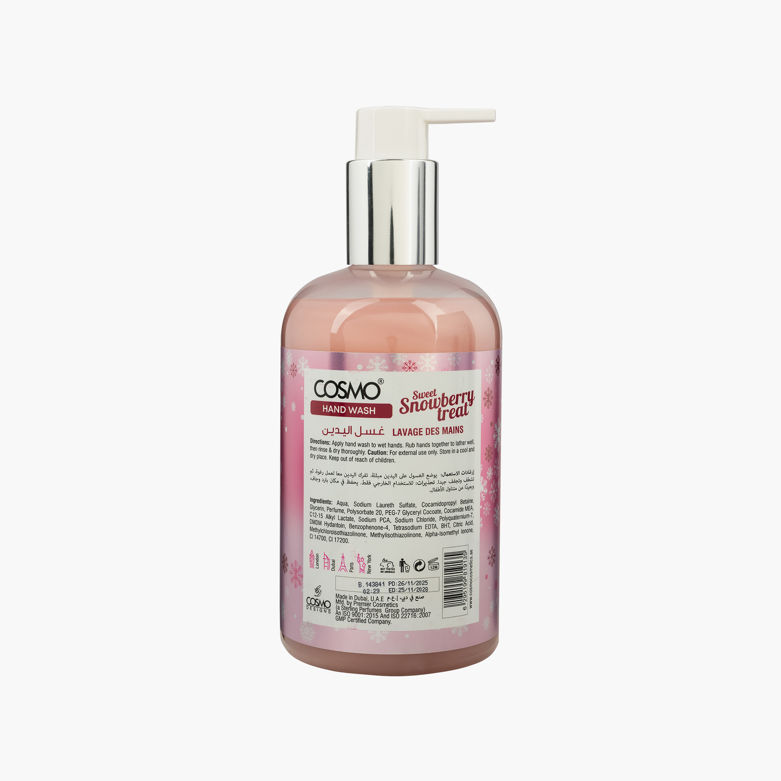 Cosmo Delicious Sweet Snowberry Treat Hand Wash 350Ml-beautyandpersonalcare-bathandbody-bathandshower-soaps-image-2