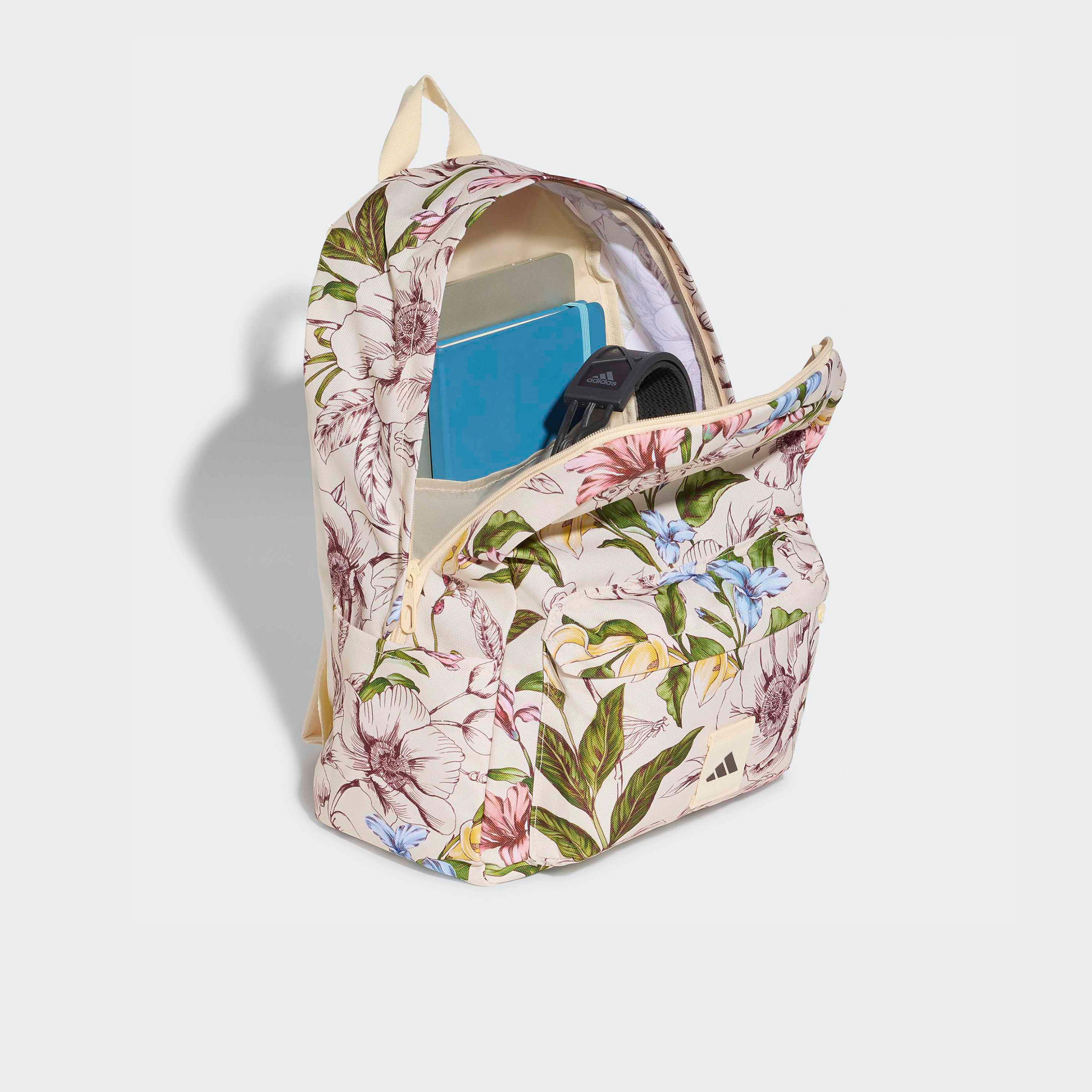 Adidas Floral Print Backpack for Girls 8-13 Years with Padded Shoulder Straps - 21 L-school-bagsandbackpacks-backpacks-image-2