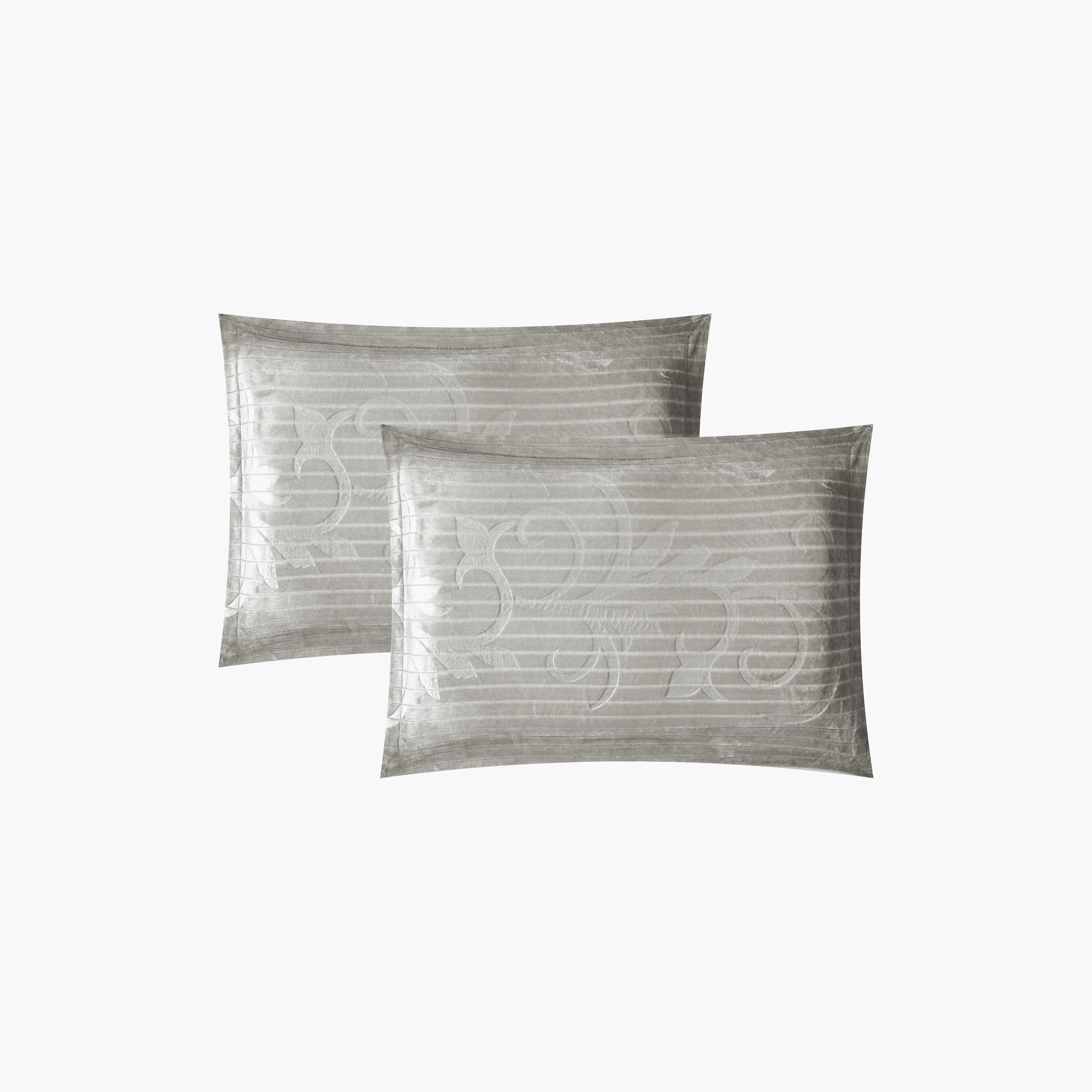 طقم لحاف مخملي فاخر من الفلانيل المنقوش بنمط خطوط شتوية من لايف ستايل - 260 × 240 سم-household-bedding-comfortersandbedspreads-comforters-image-4