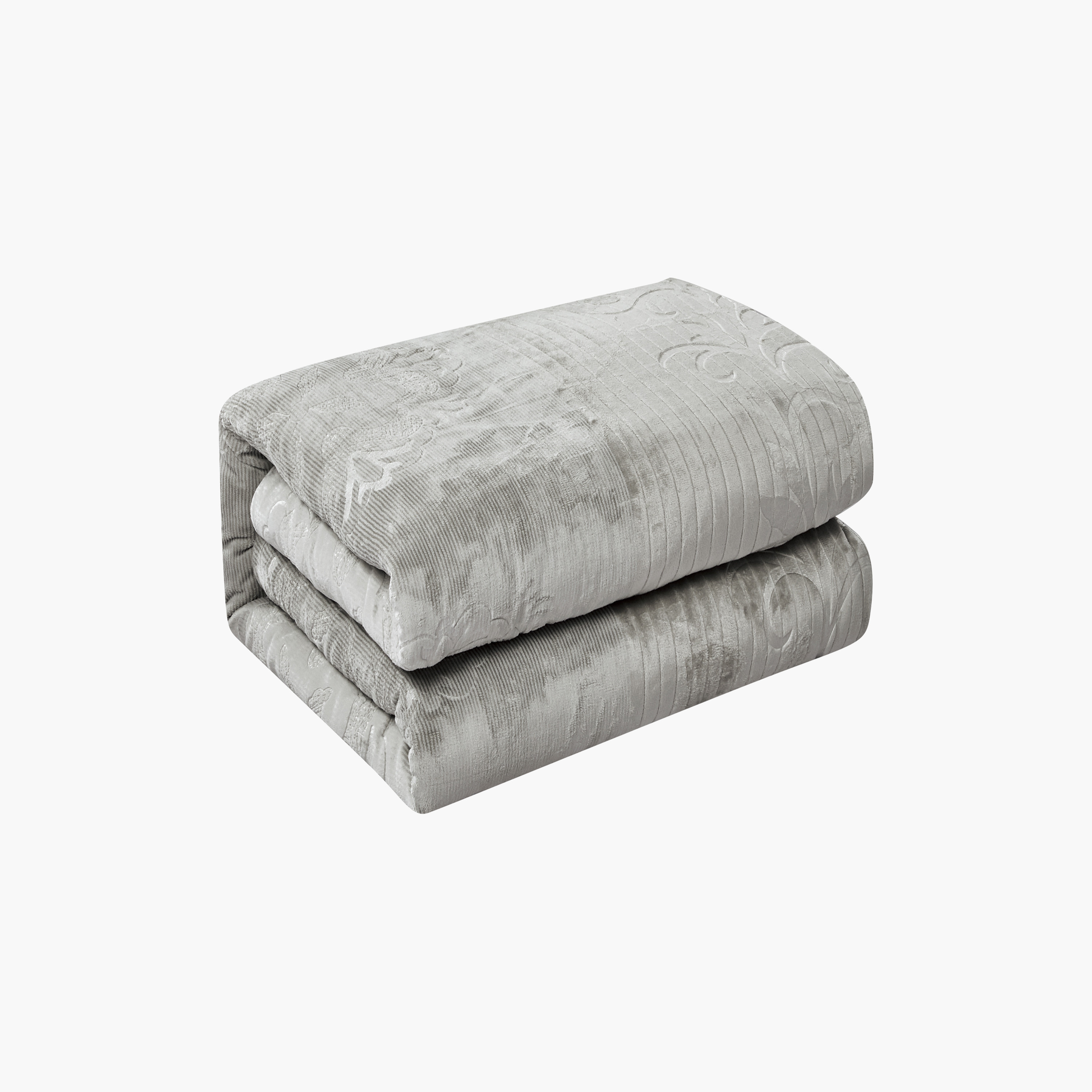 طقم لحاف مخملي فاخر من الفلانيل المنقوش بنمط خطوط شتوية من لايف ستايل - 260 × 240 سم-household-bedding-comfortersandbedspreads-comforters-image-6
