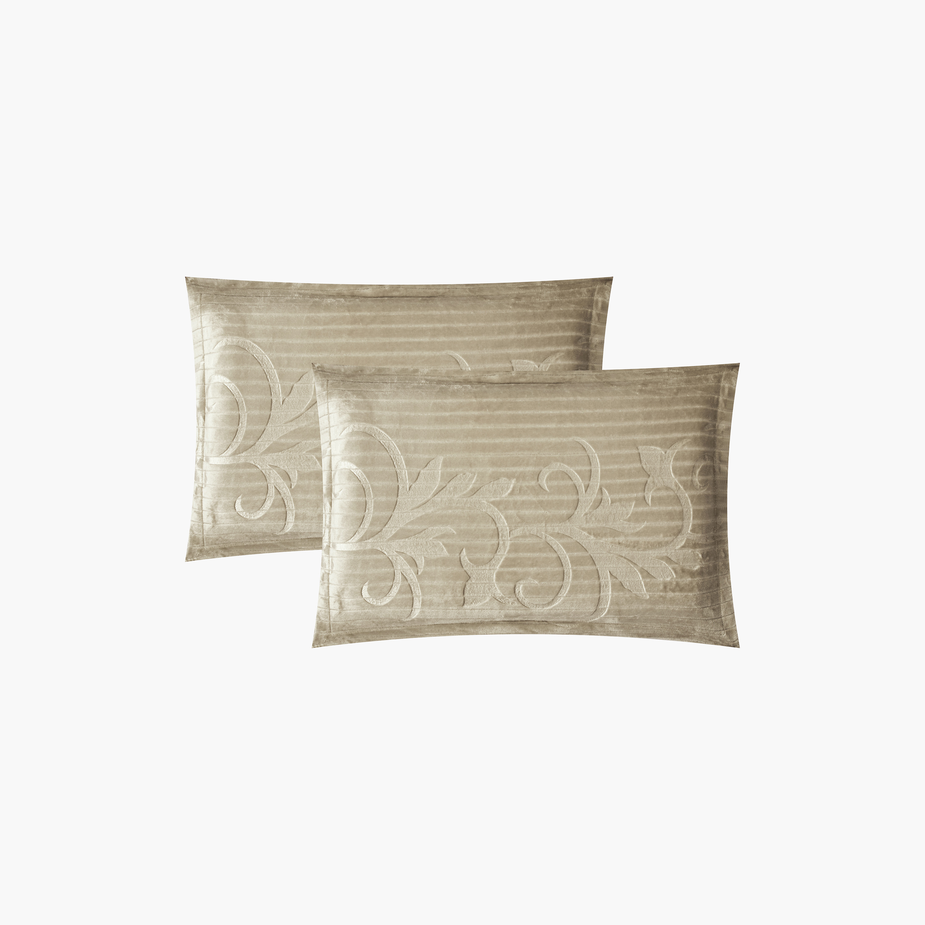 طقم لحاف مخملي فاخر من الفلانيل المنقوش بنمط خطوط شتوية من لايف ستايل - 260 × 240 سم-household-bedding-comfortersandbedspreads-comforters-image-12