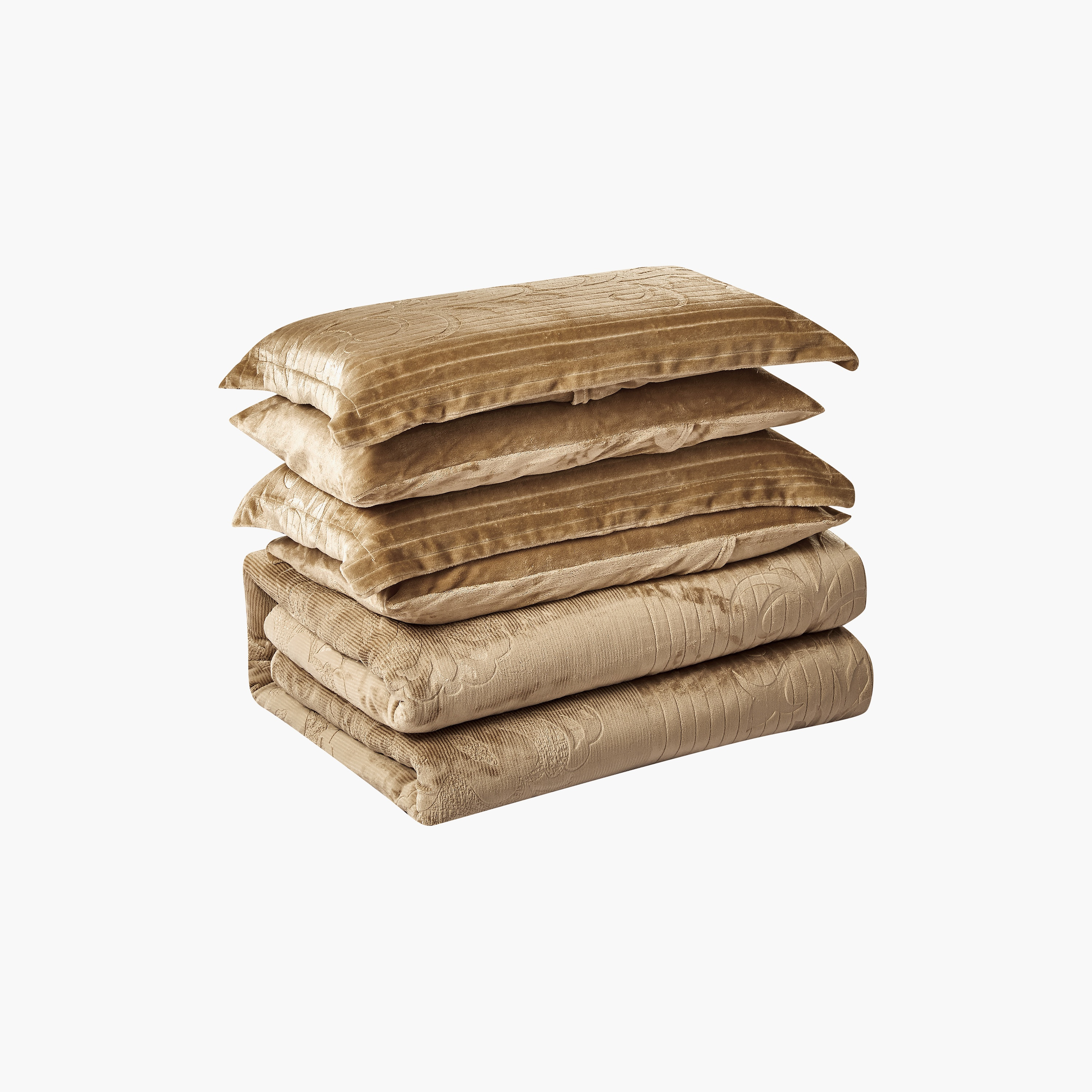 طقم لحاف مخملي فاخر من الفلانيل المنقوش بنمط خطوط شتوية من لايف ستايل - 260 × 240 سم-household-bedding-comfortersandbedspreads-comforters-image-23