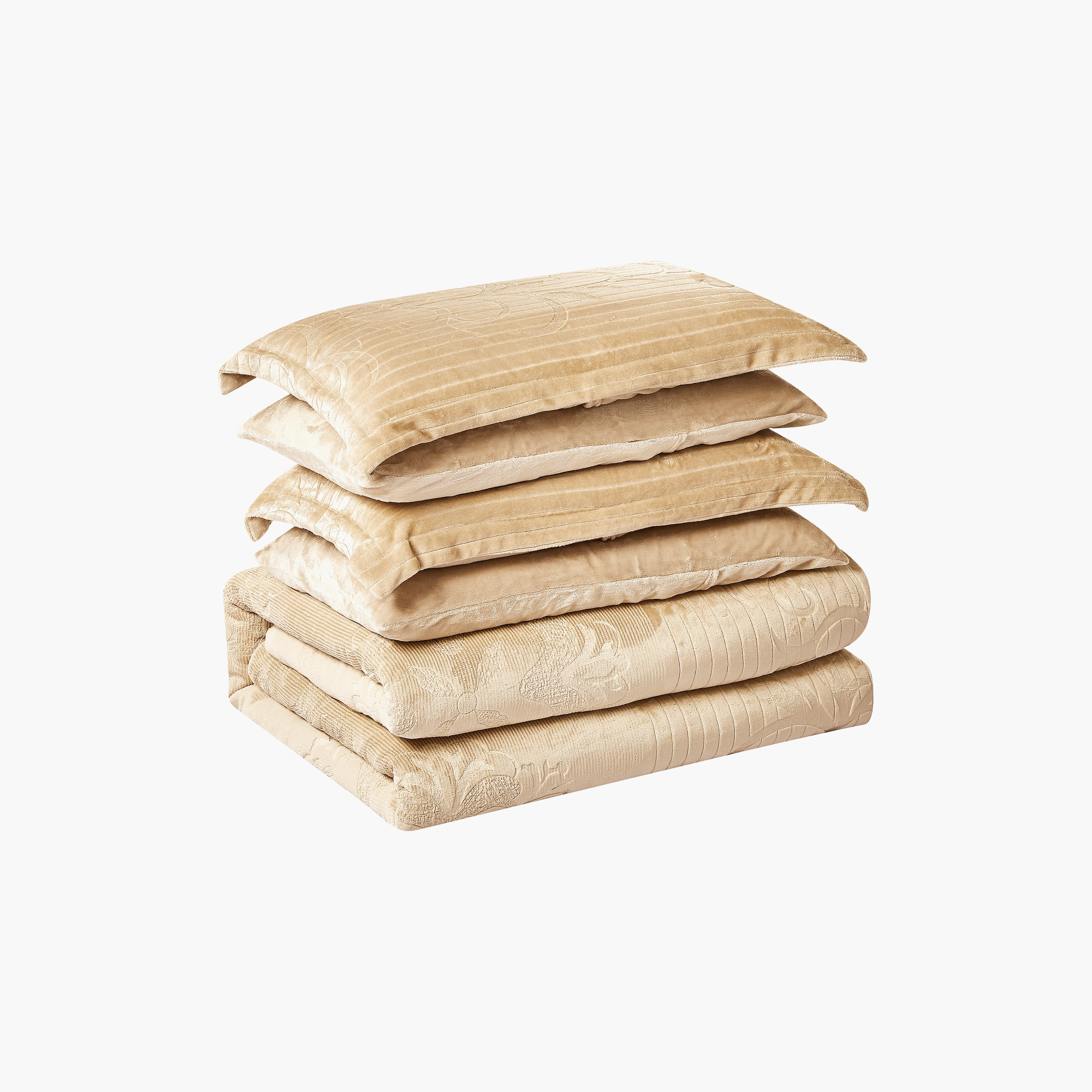 طقم لحاف مخملي فاخر من الفلانيل المنقوش بنمط خطوط شتوية من لايف ستايل - 260 × 240 سم-household-bedding-comfortersandbedspreads-comforters-image-31
