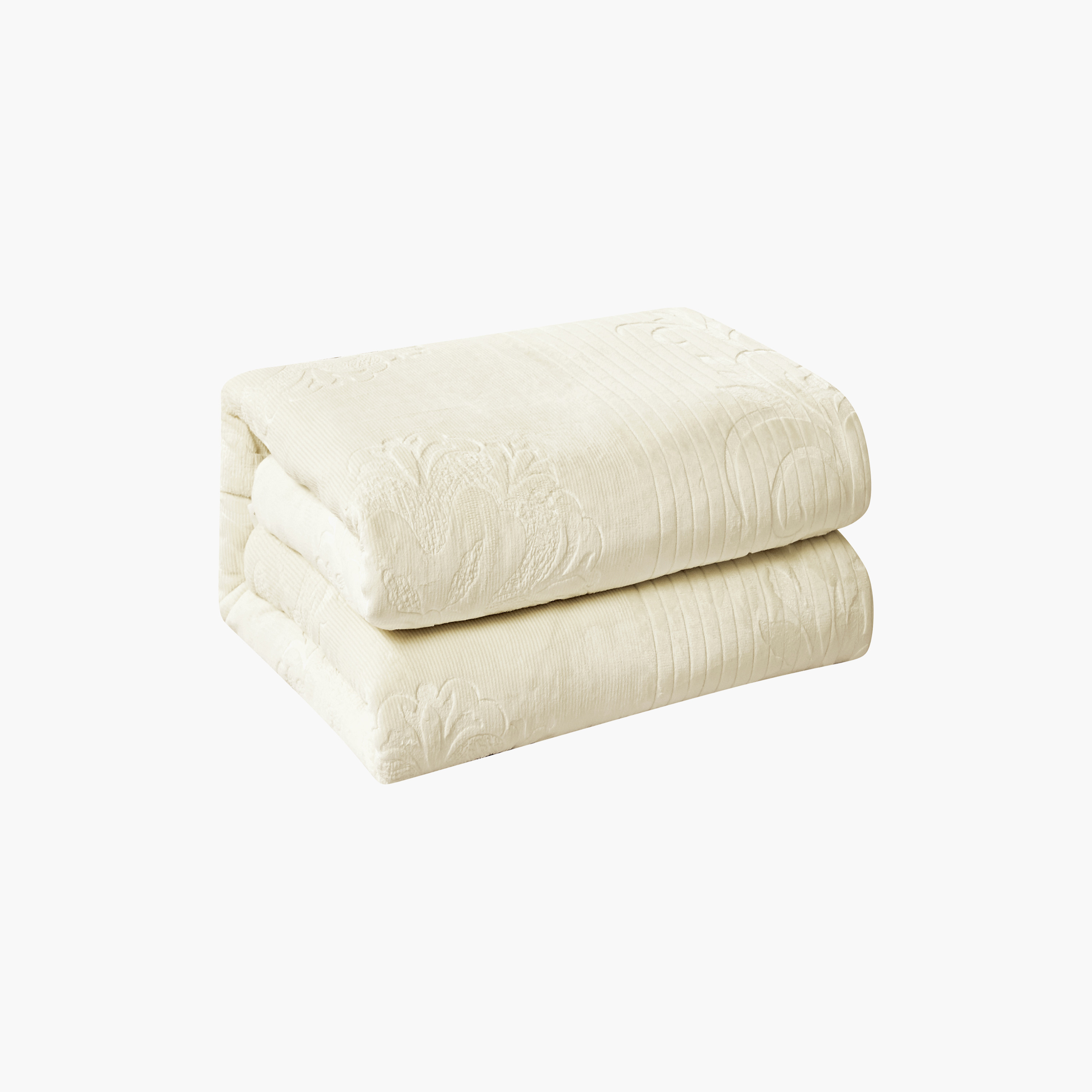 طقم لحاف مخملي فاخر من الفلانيل المنقوش بنمط خطوط شتوية من لايف ستايل - 260 × 240 سم-household-bedding-comfortersandbedspreads-comforters-image-38