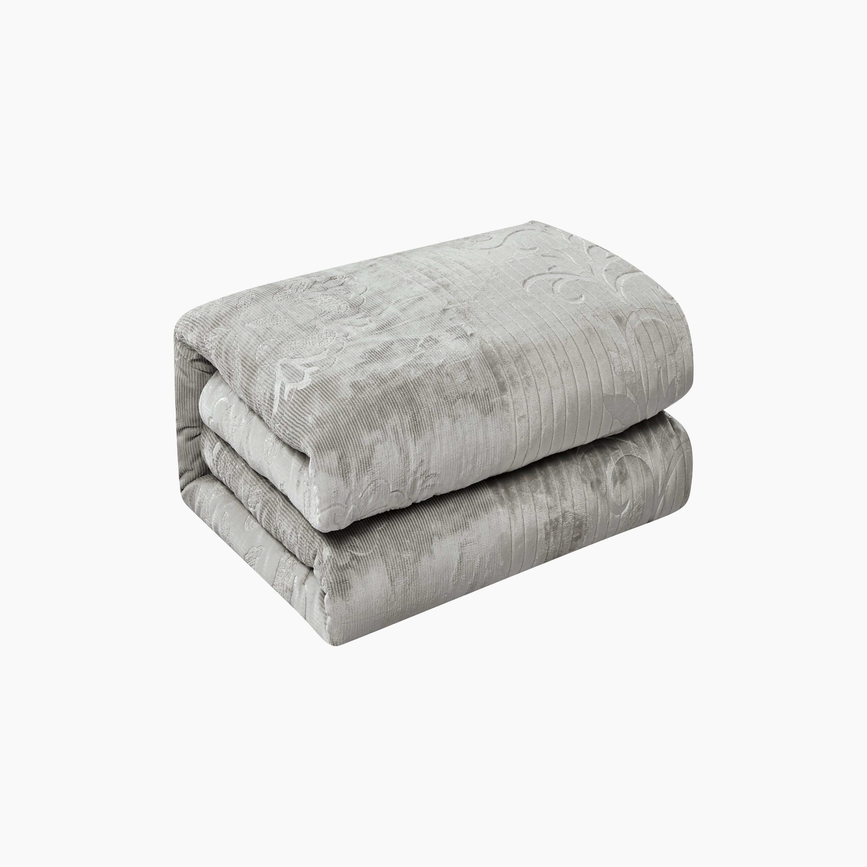 طقم لحاف مخملي فاخر من الفلانيل المنقوش بنمط خطوط شتوية من لايف ستايل - 170 × 240 سم-household-bedding-comfortersandbedspreads-comforters-image-6