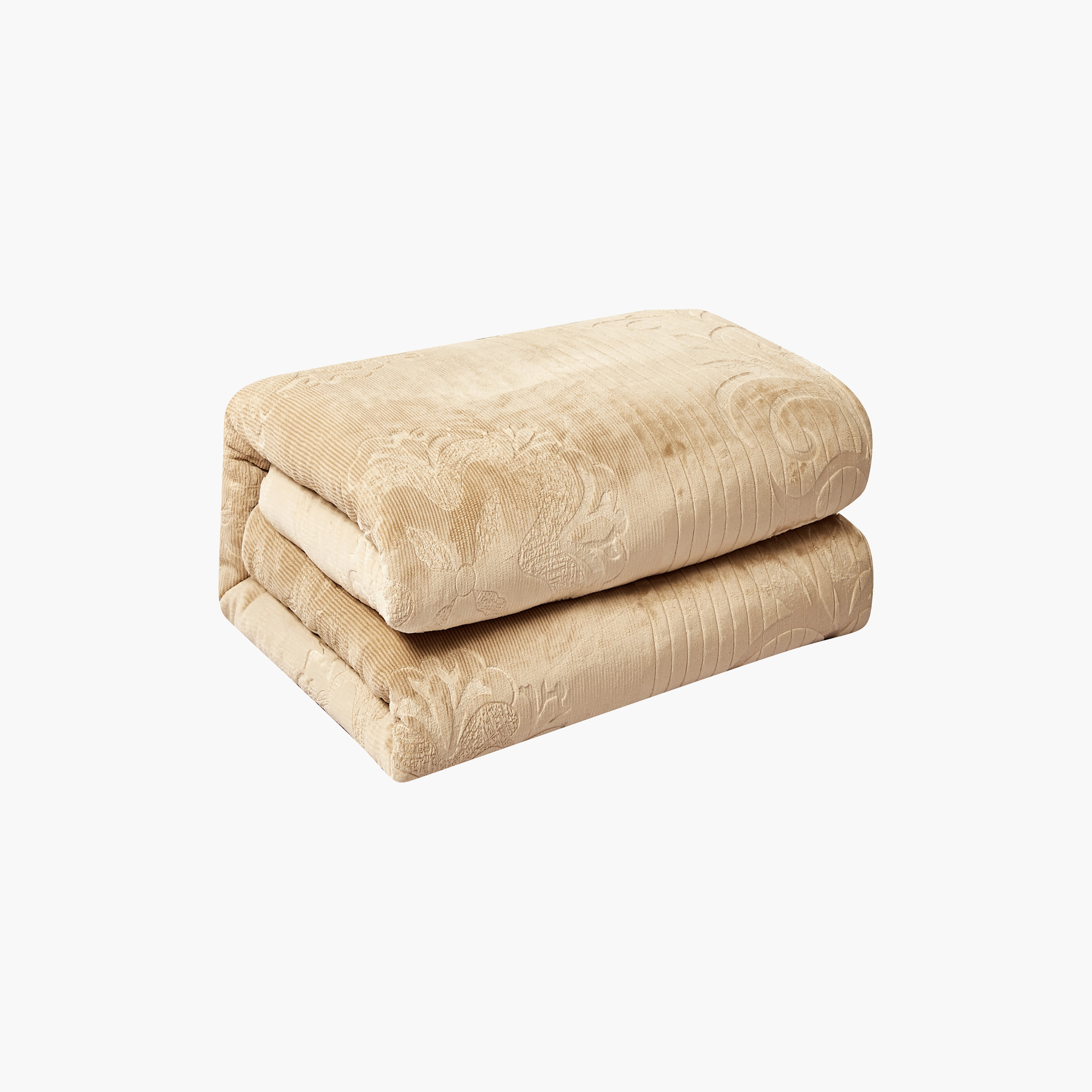طقم لحاف مخملي فاخر من الفلانيل المنقوش بنمط خطوط شتوية من لايف ستايل - 170 × 240 سم-household-bedding-comfortersandbedspreads-comforters-image-30