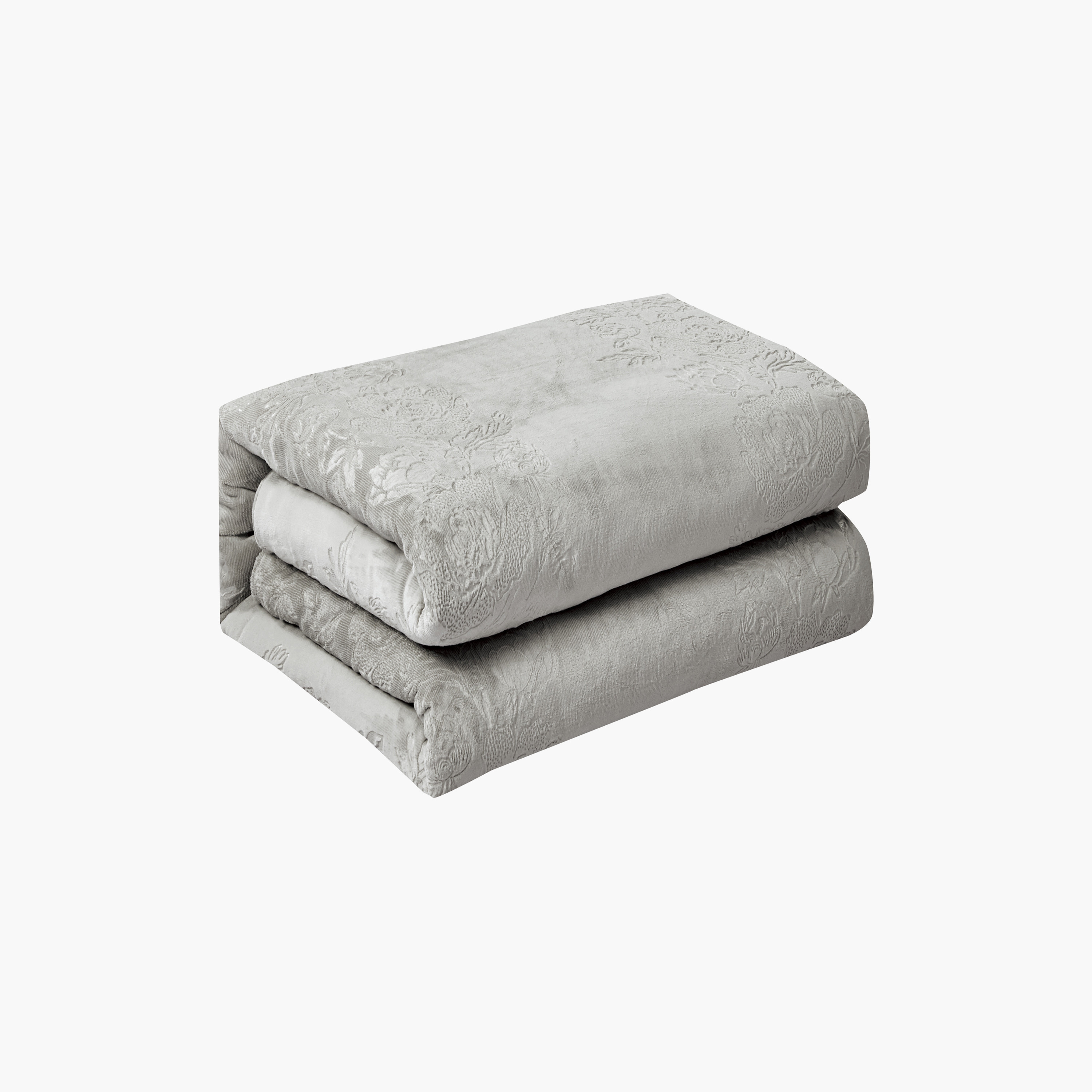 طقم لحاف مخملي فاخر من الفلانيل المنقوش بنمط خطوط شتوية من لايف ستايل - 260 × 240 سم-household-bedding-comfortersandbedspreads-comforters-image-54