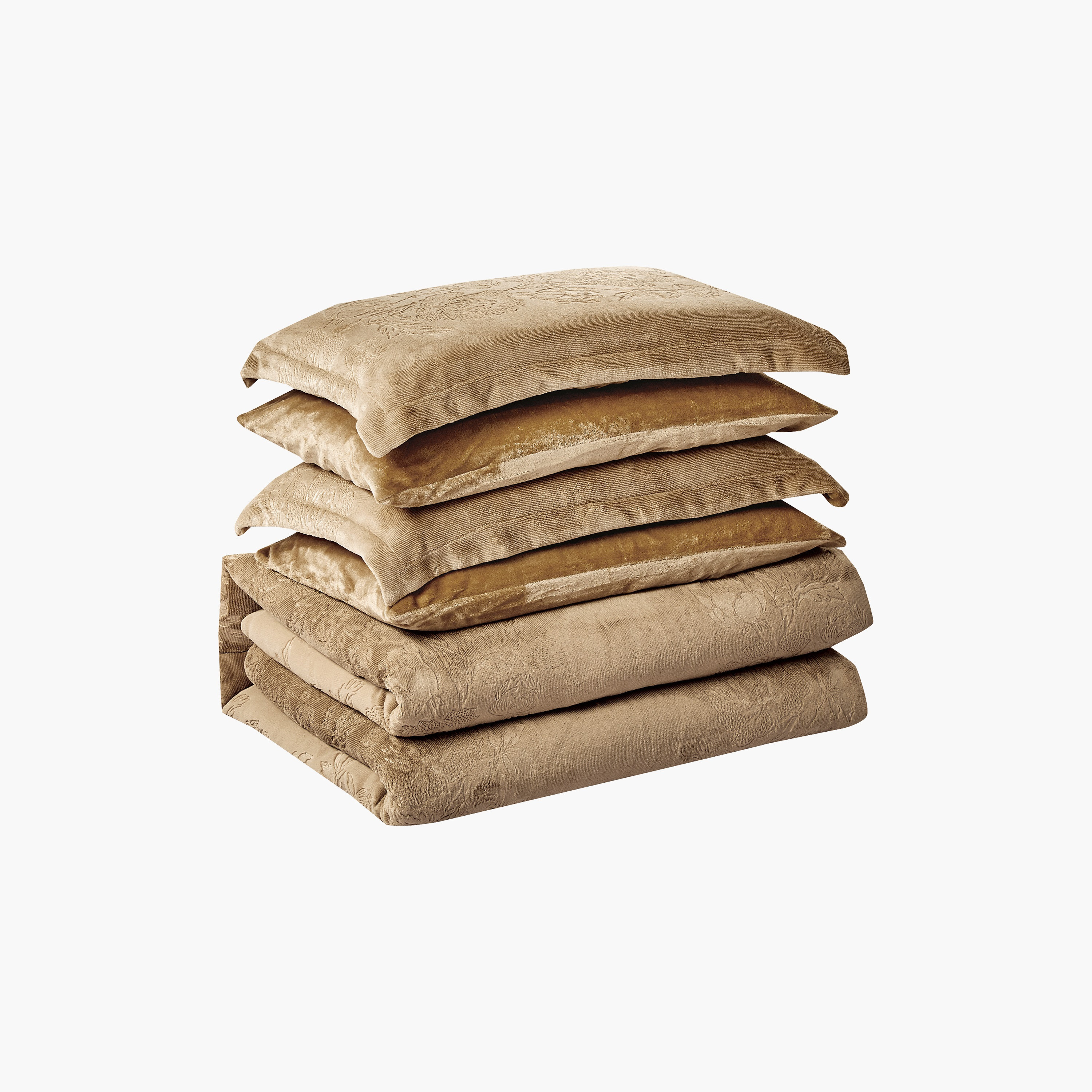 طقم لحاف مخملي فاخر من الفلانيل المنقوش بنمط خطوط شتوية من لايف ستايل - 260 × 240 سم-household-bedding-comfortersandbedspreads-comforters-image-71