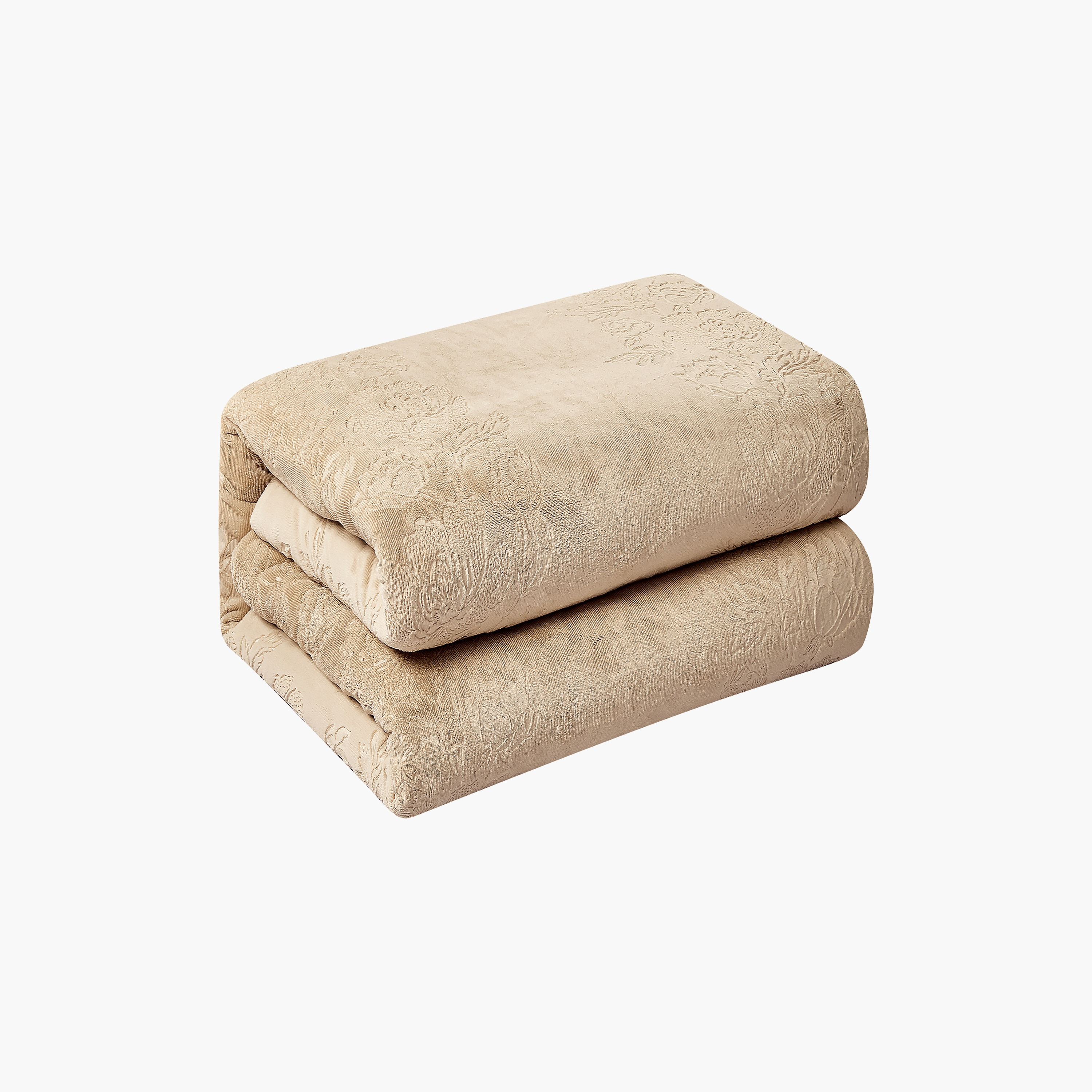 طقم لحاف مخملي فاخر من الفلانيل المنقوش بنمط خطوط شتوية من لايف ستايل - 260 × 240 سم-household-bedding-comfortersandbedspreads-comforters-image-78