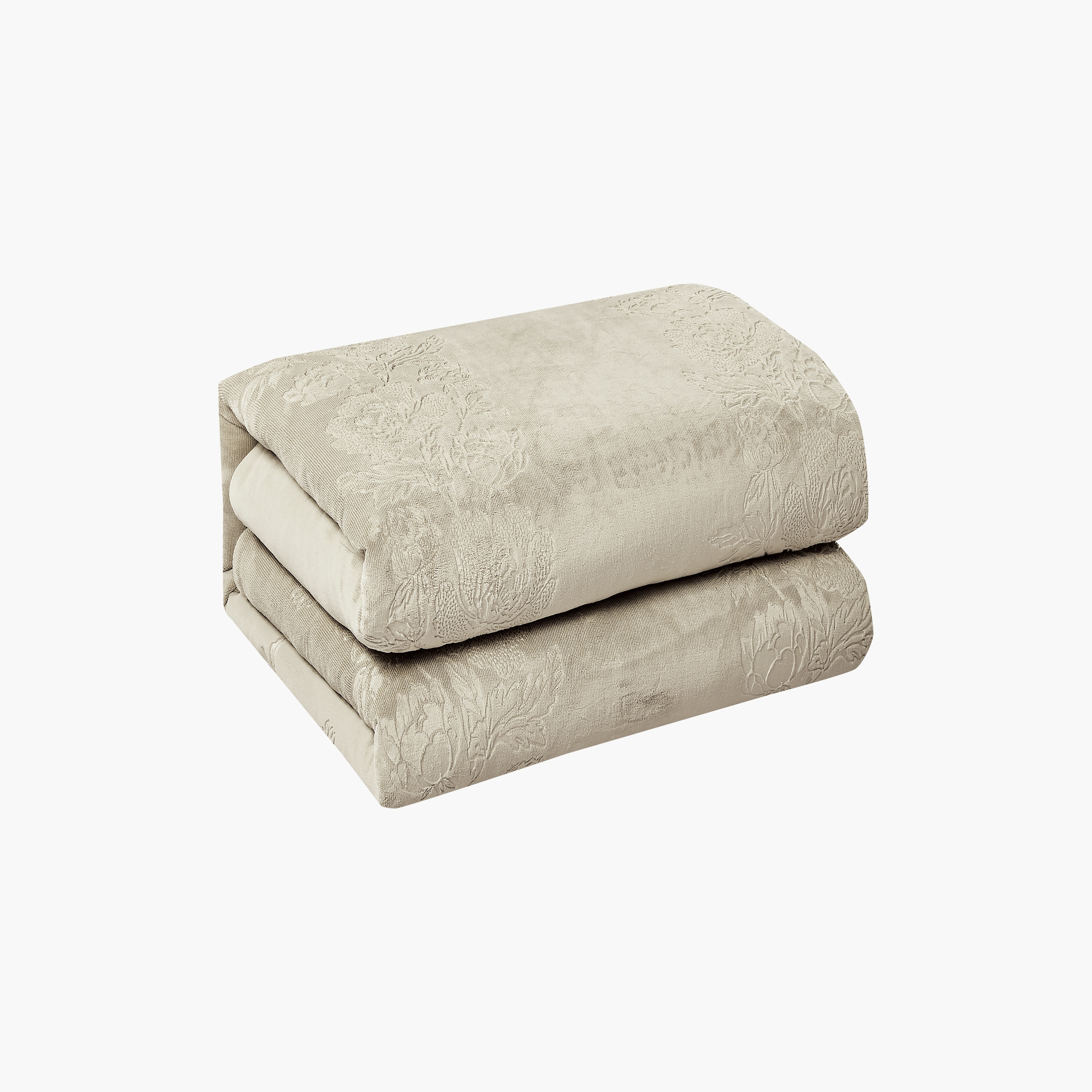 طقم لحاف مخملي فاخر من الفلانيل المنقوش بنمط خطوط شتوية من لايف ستايل - 170 × 240 سم-household-bedding-comfortersandbedspreads-comforters-image-62