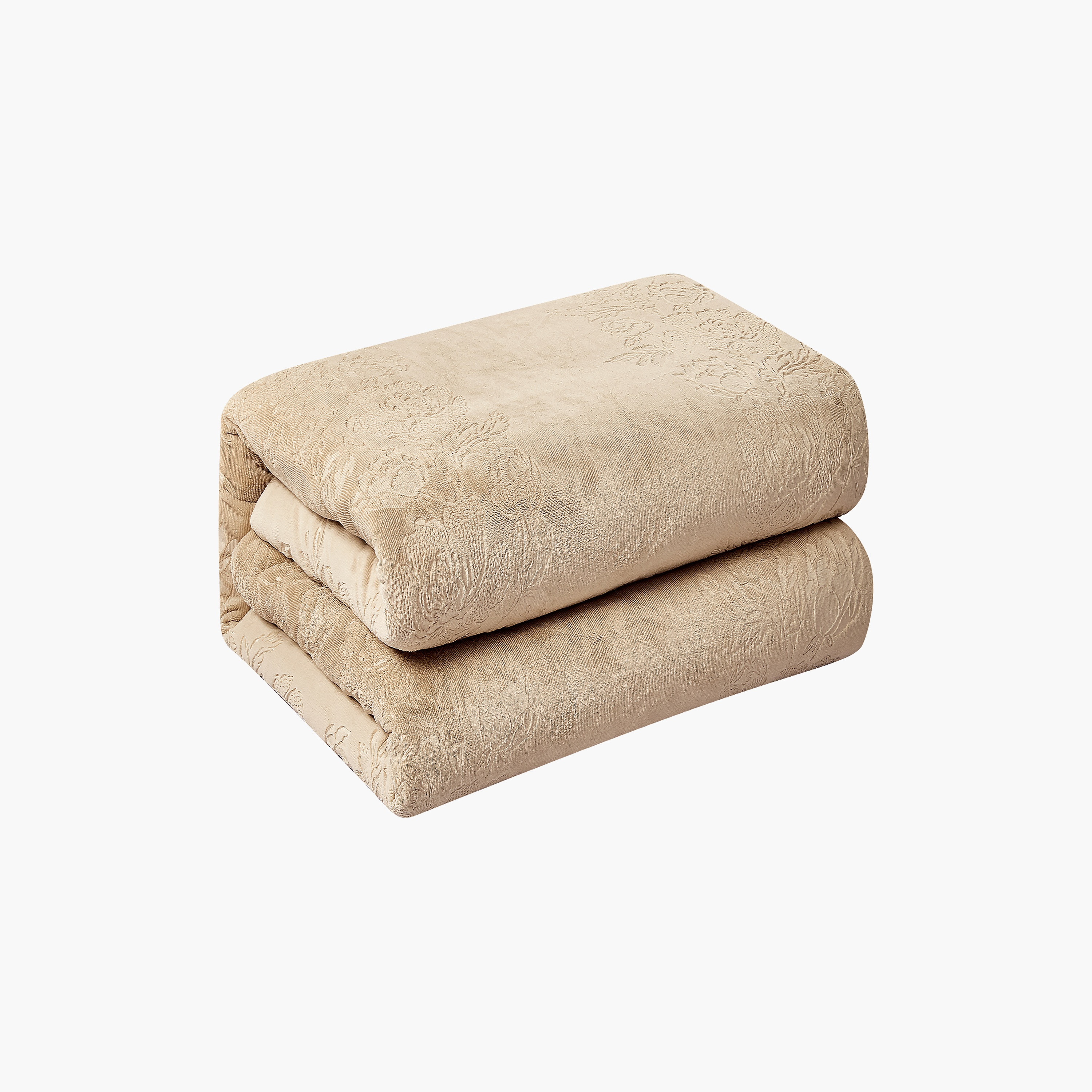 طقم لحاف مخملي فاخر من الفلانيل المنقوش بنمط خطوط شتوية من لايف ستايل - 170 × 240 سم-household-bedding-comfortersandbedspreads-comforters-image-78