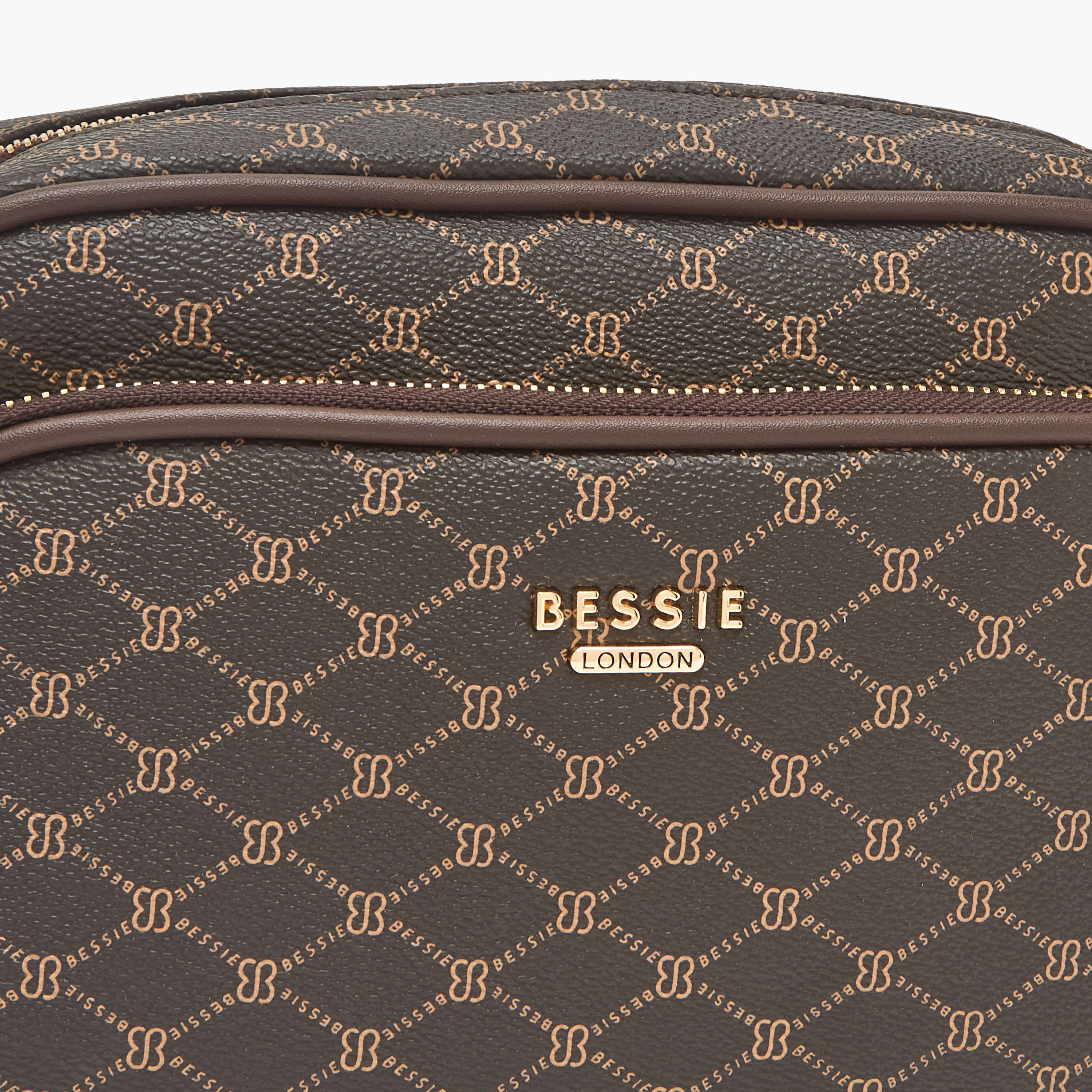 Bessie London Monogram Print Crossbody Bag with Adjustable Strap-women-bagsandwallets-handbags-image-3
