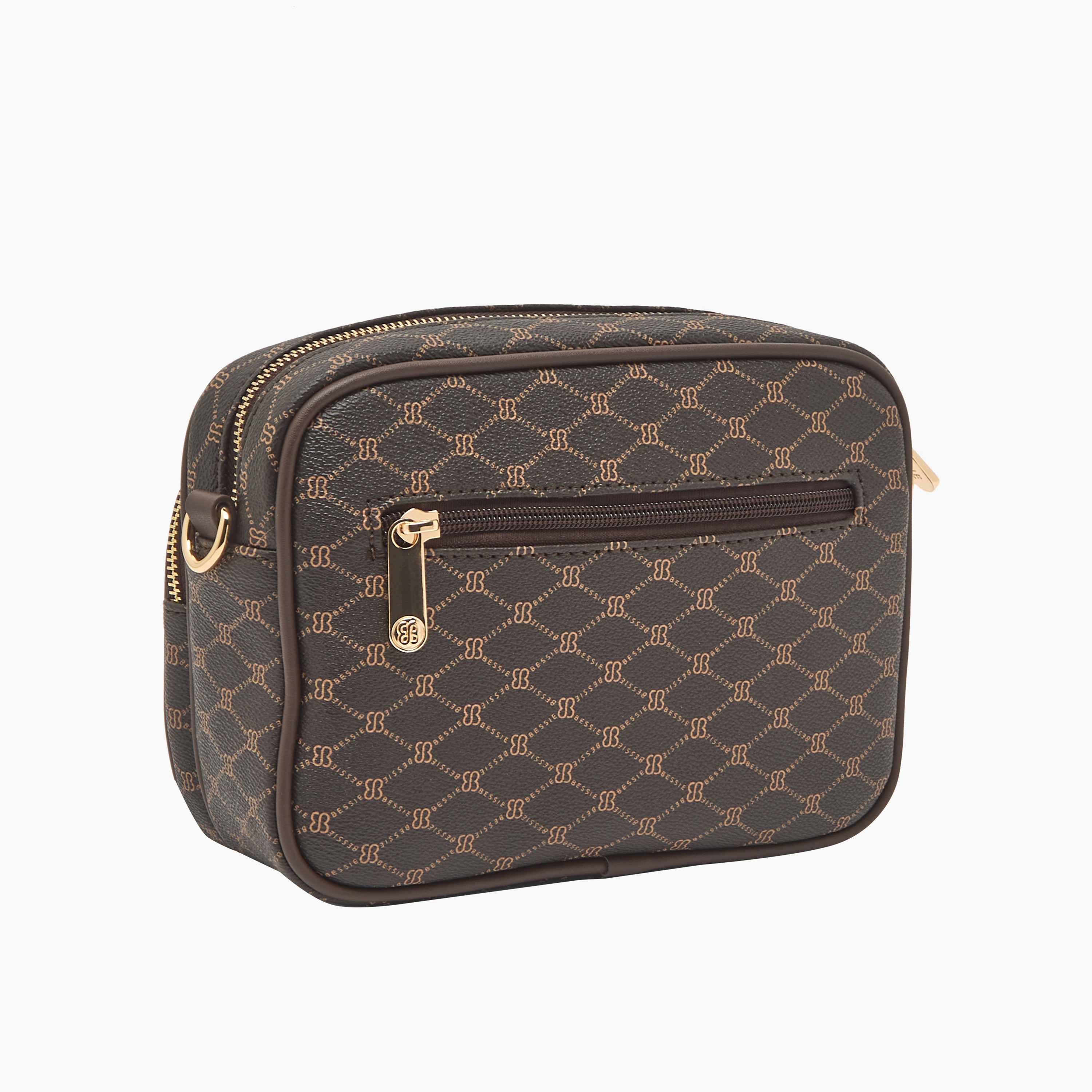 Bessie London Monogram Print Crossbody Bag with Adjustable Strap-women-bagsandwallets-handbags-image-5
