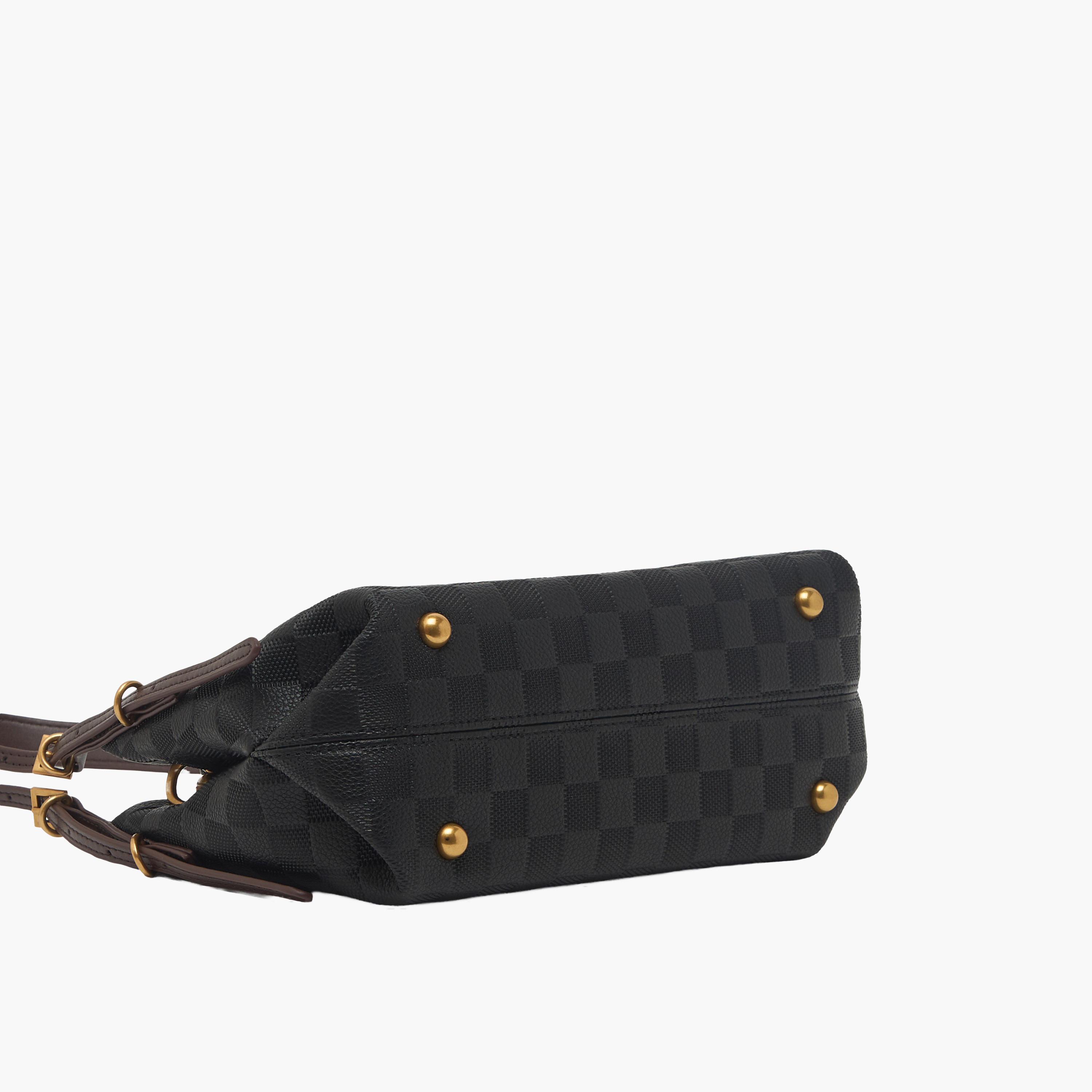Bessie London Checked Tote Bag with Scarf Accent-women-bagsandwallets-handbags-image-6
