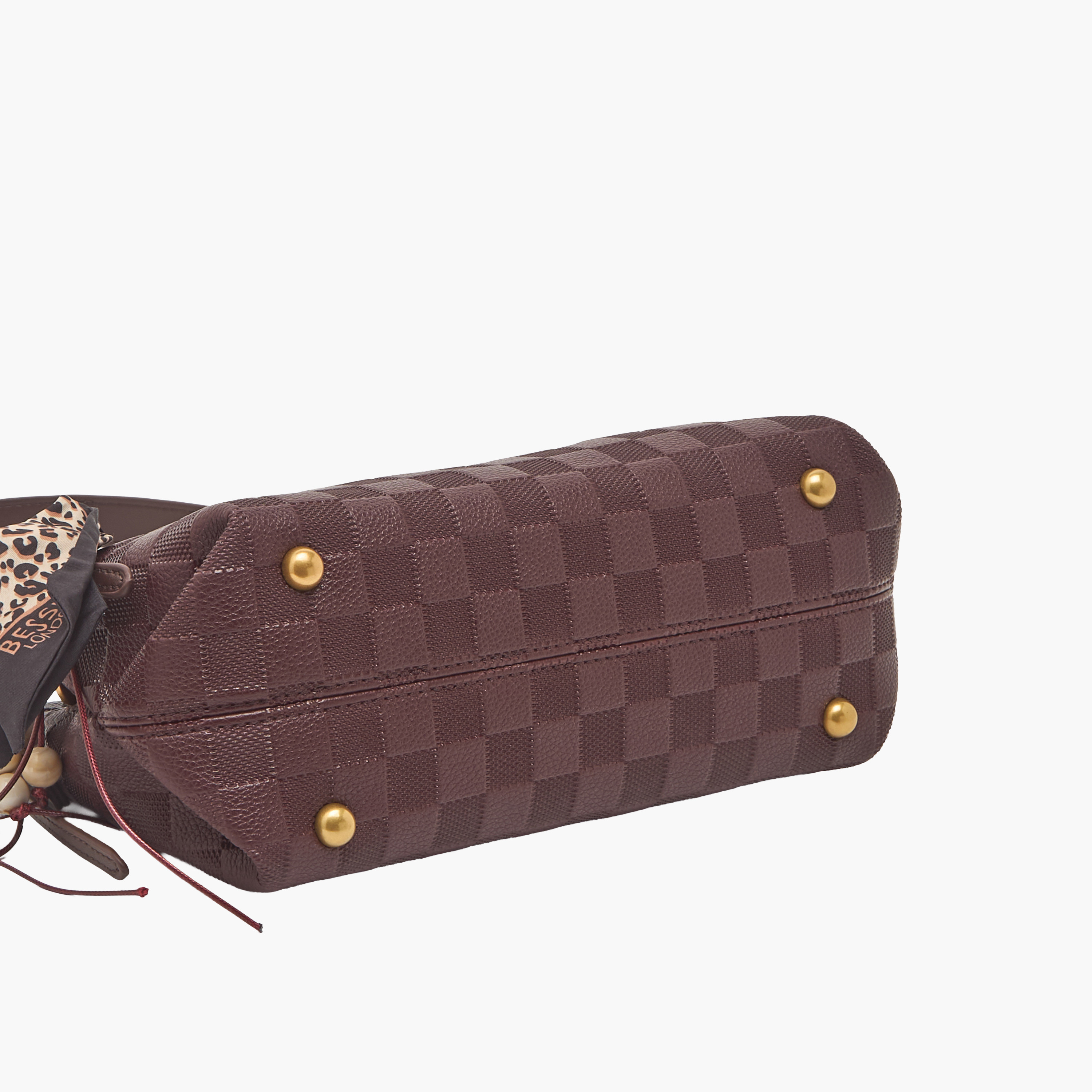 شنطة توتي كاروهات وزينة وشاح من بيسي لندن-women-bagsandwallets-handbags-image-7