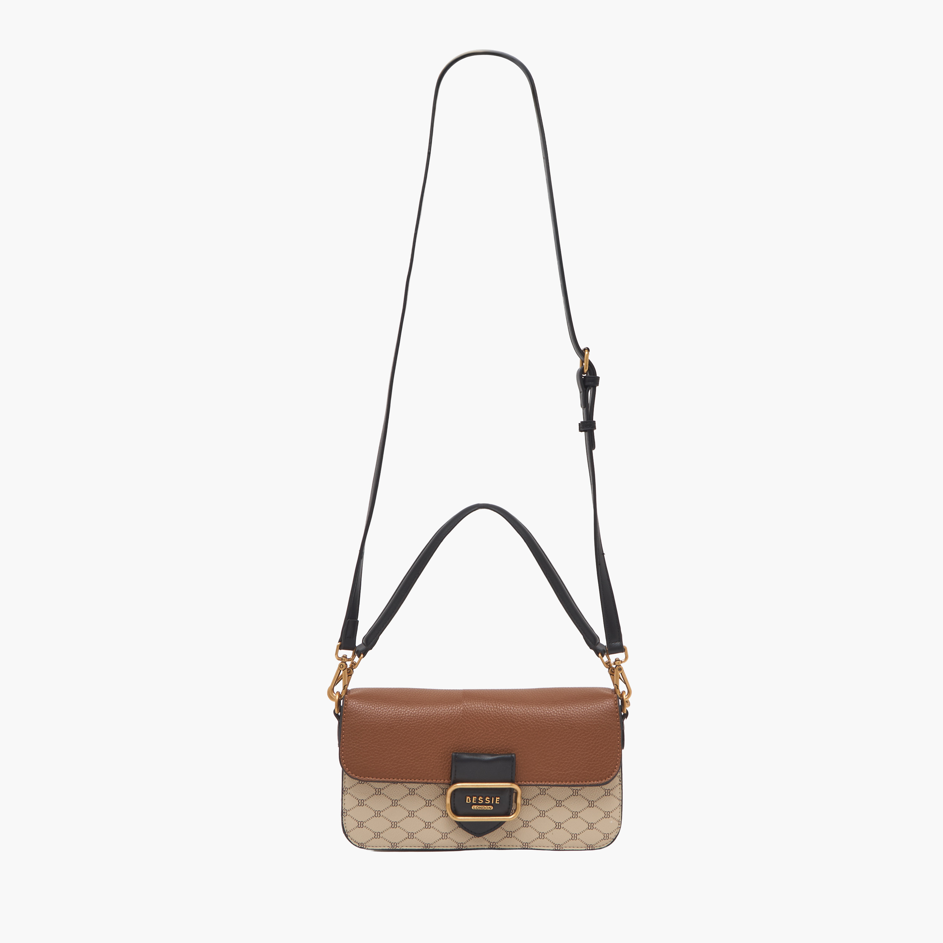 Bessie London Monogram Print Crossbody Bag with Adjustable Strap-women-bagsandwallets-handbags-image-2