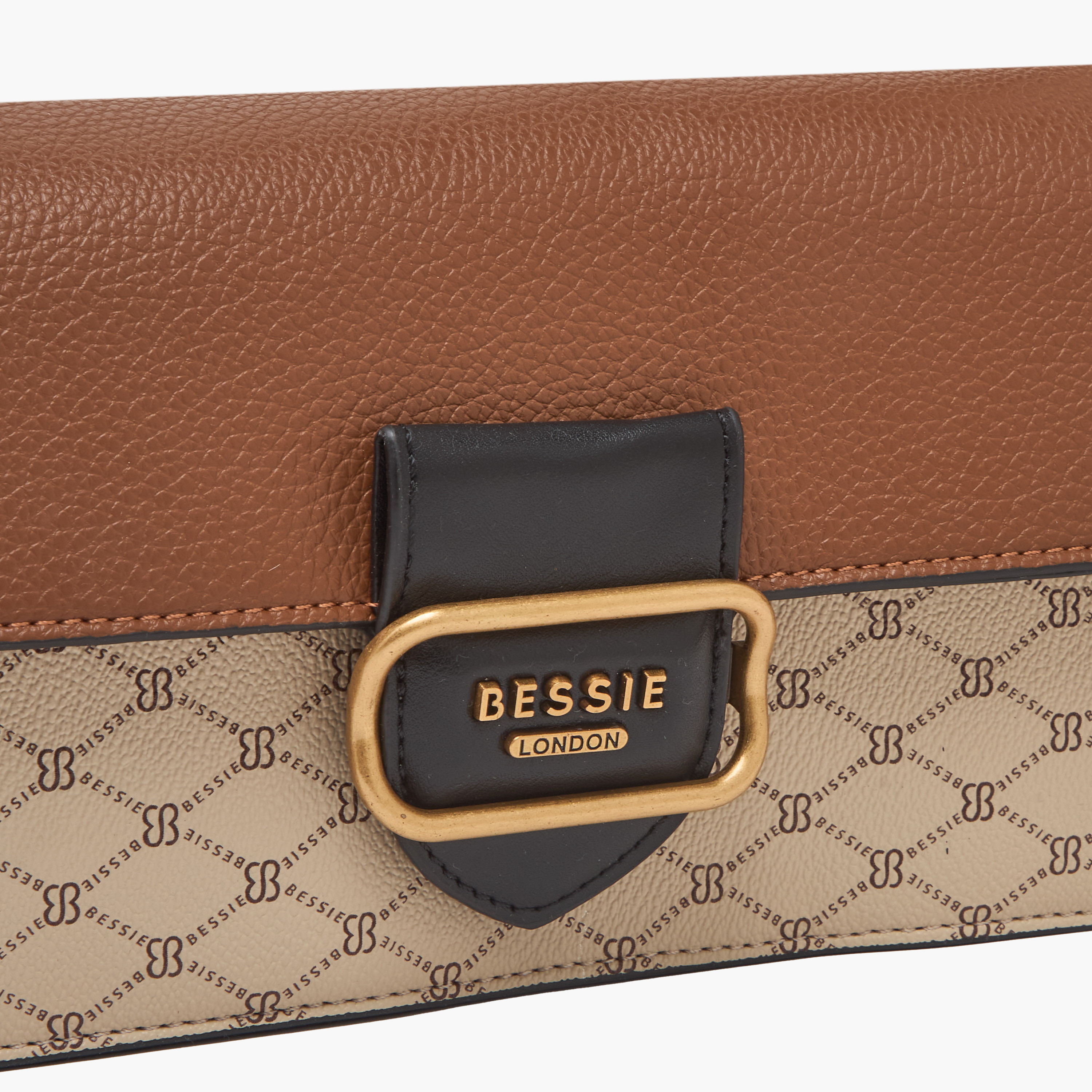 Bessie London Monogram Print Crossbody Bag with Adjustable Strap-women-bagsandwallets-handbags-image-4